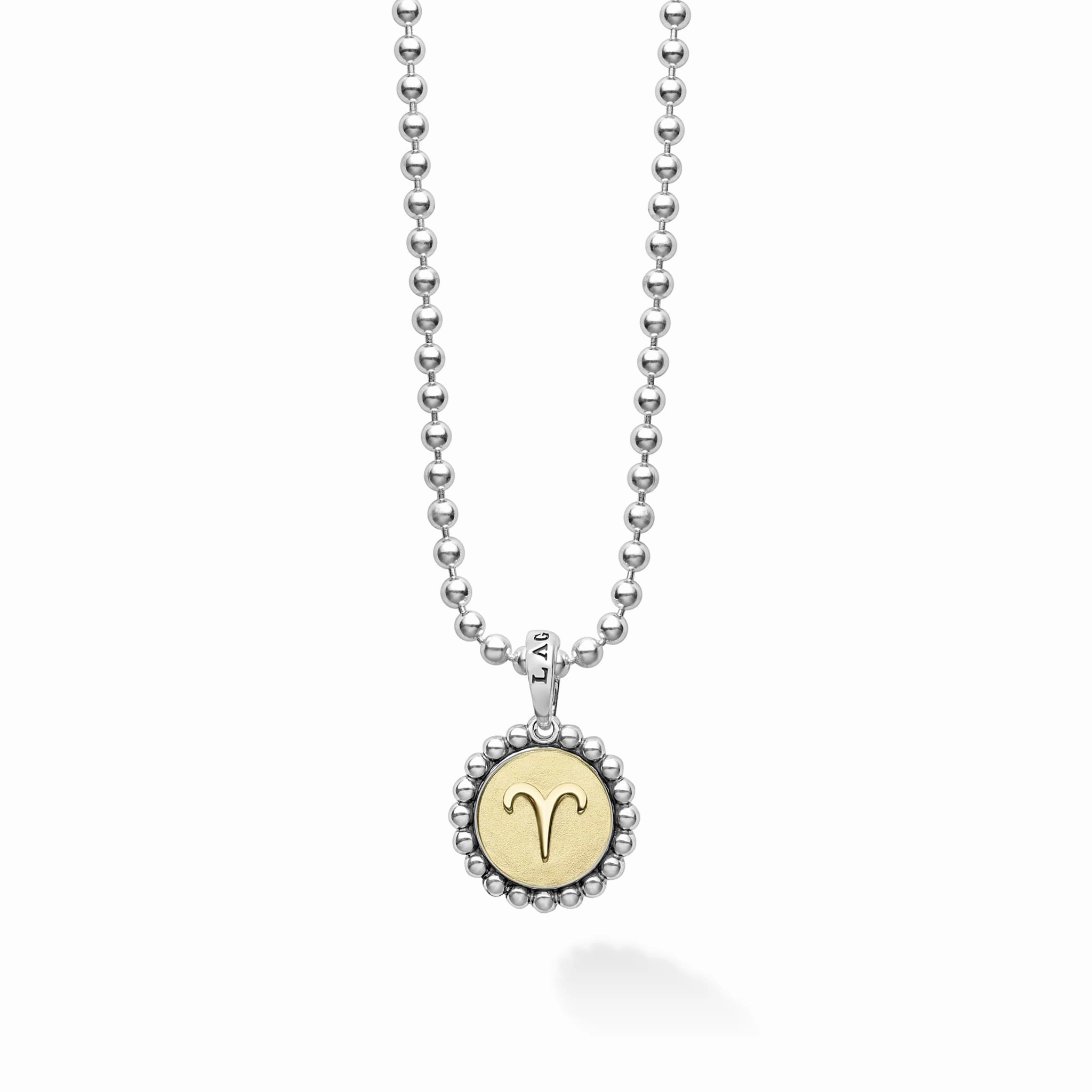 Signature Caviar Aries Zodiac Charm Necklace