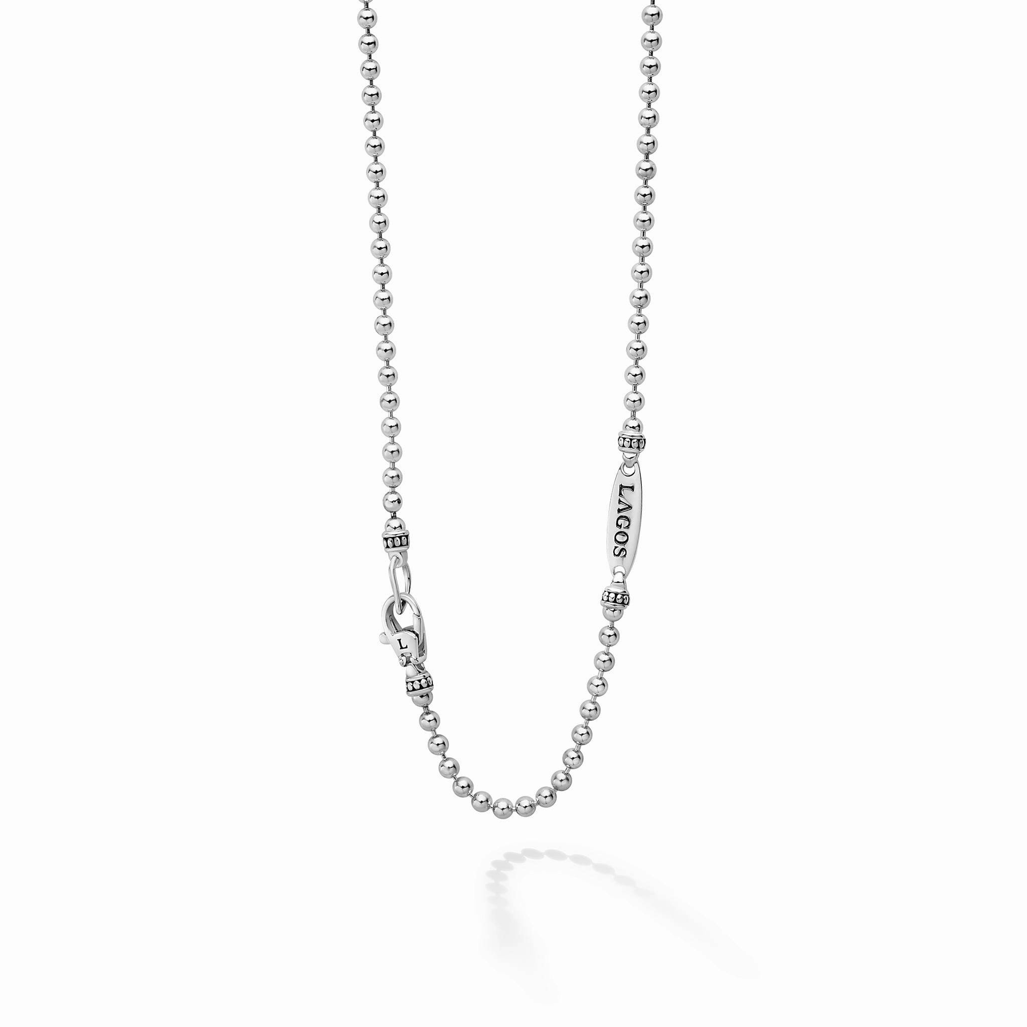 Signature Caviar Beaded Chain Necklace