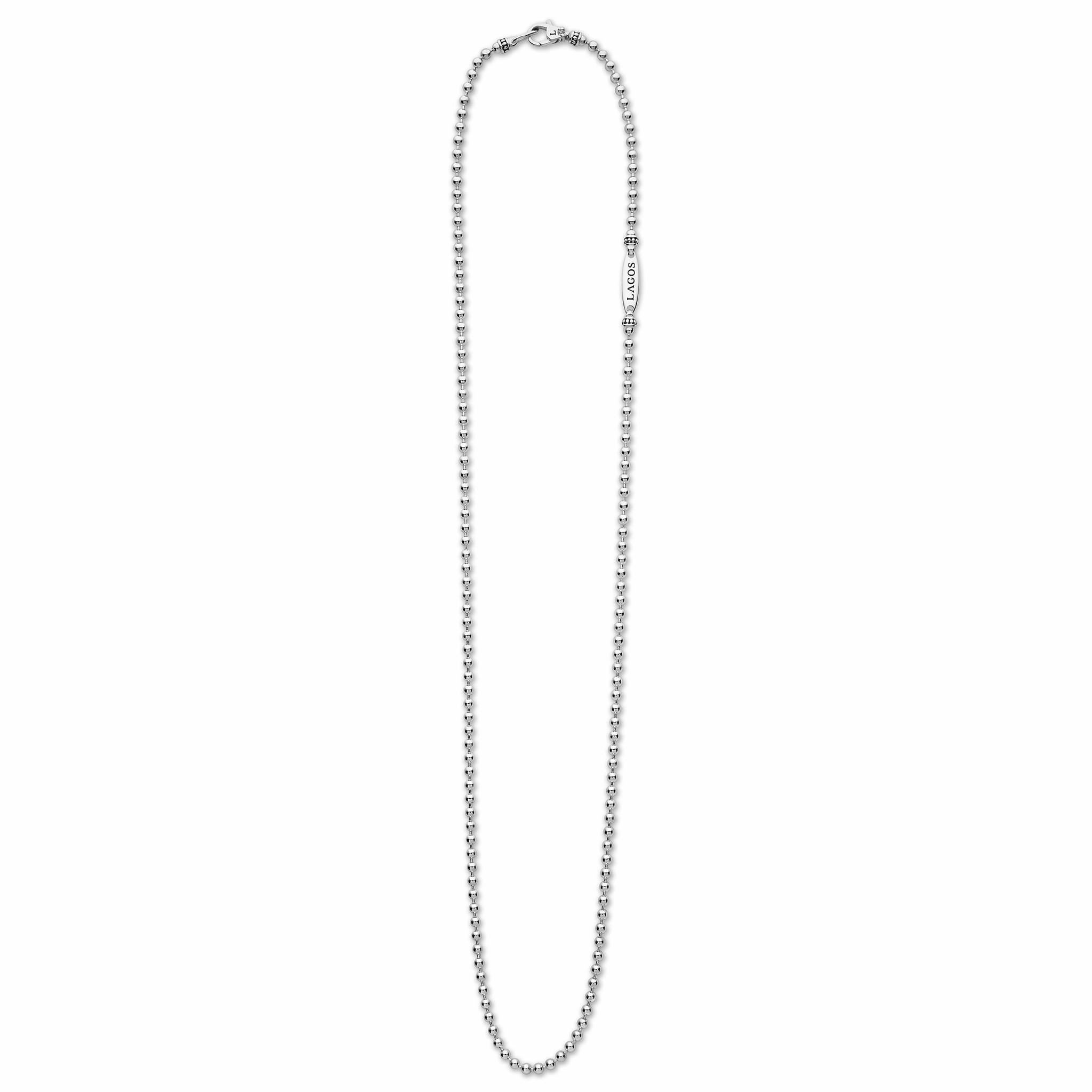 Signature Caviar Beaded Chain Necklace