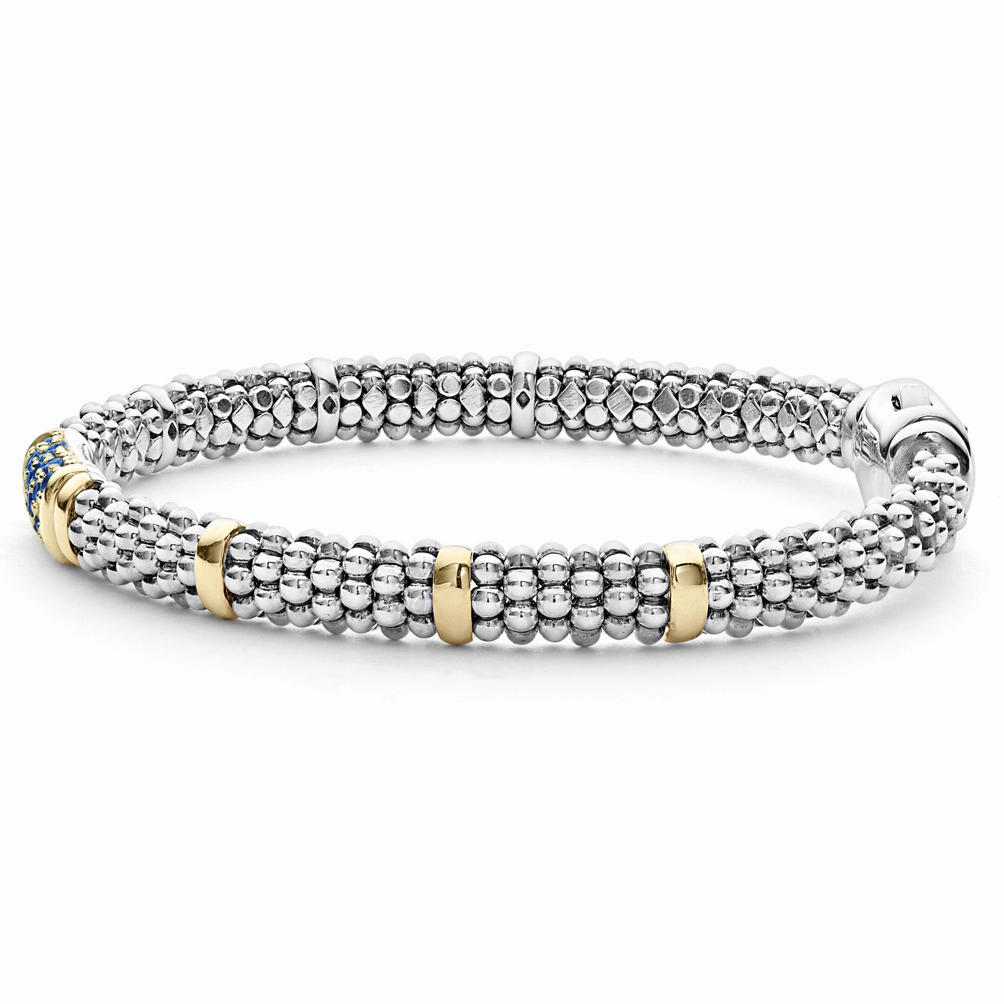 Signature Caviar Blue Sapphire Caviar Bracelet | 6mm