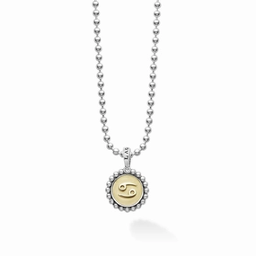Signature Caviar Cancer Zodiac Charm Necklace