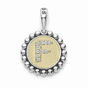 Signature Caviar Diamond F Initial Charm