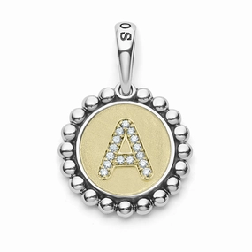 Signature Caviar Diamond Initial Charm