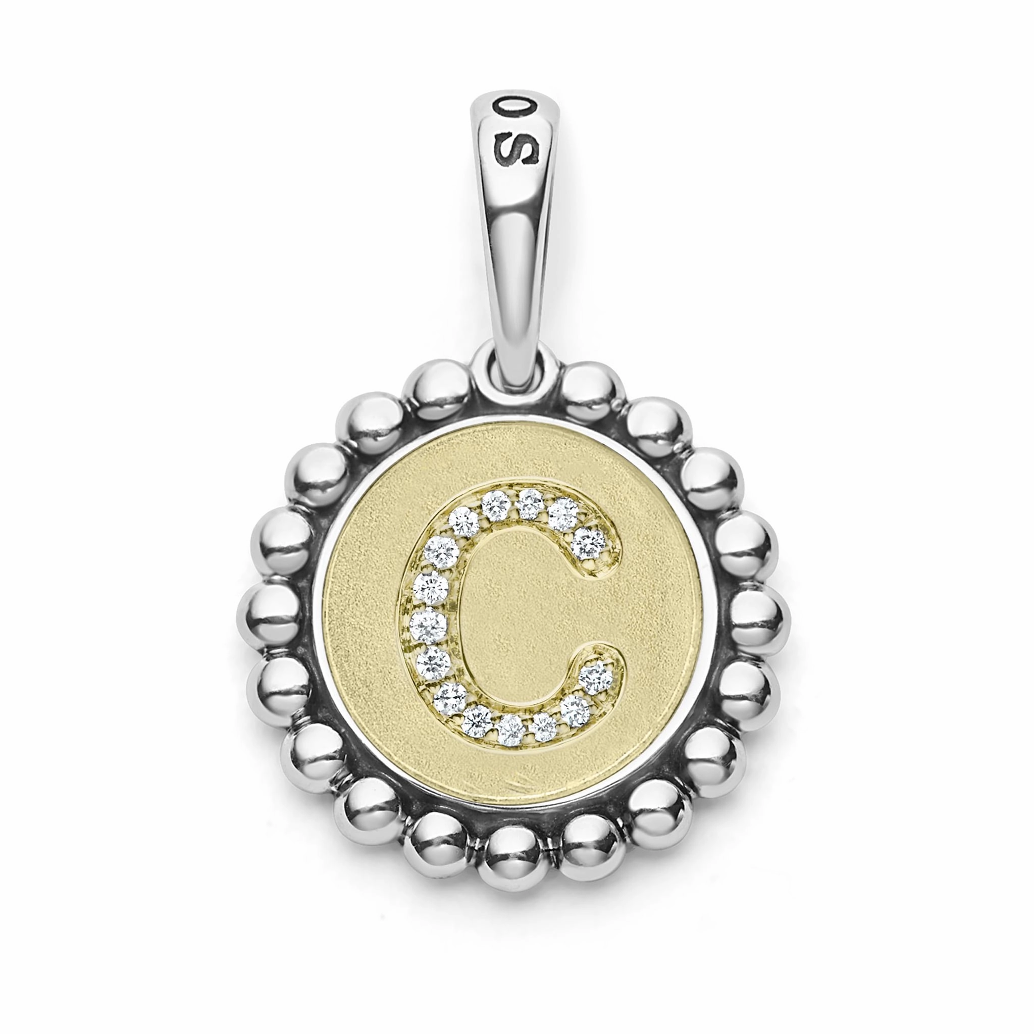 Signature Caviar Diamond Initial Charm