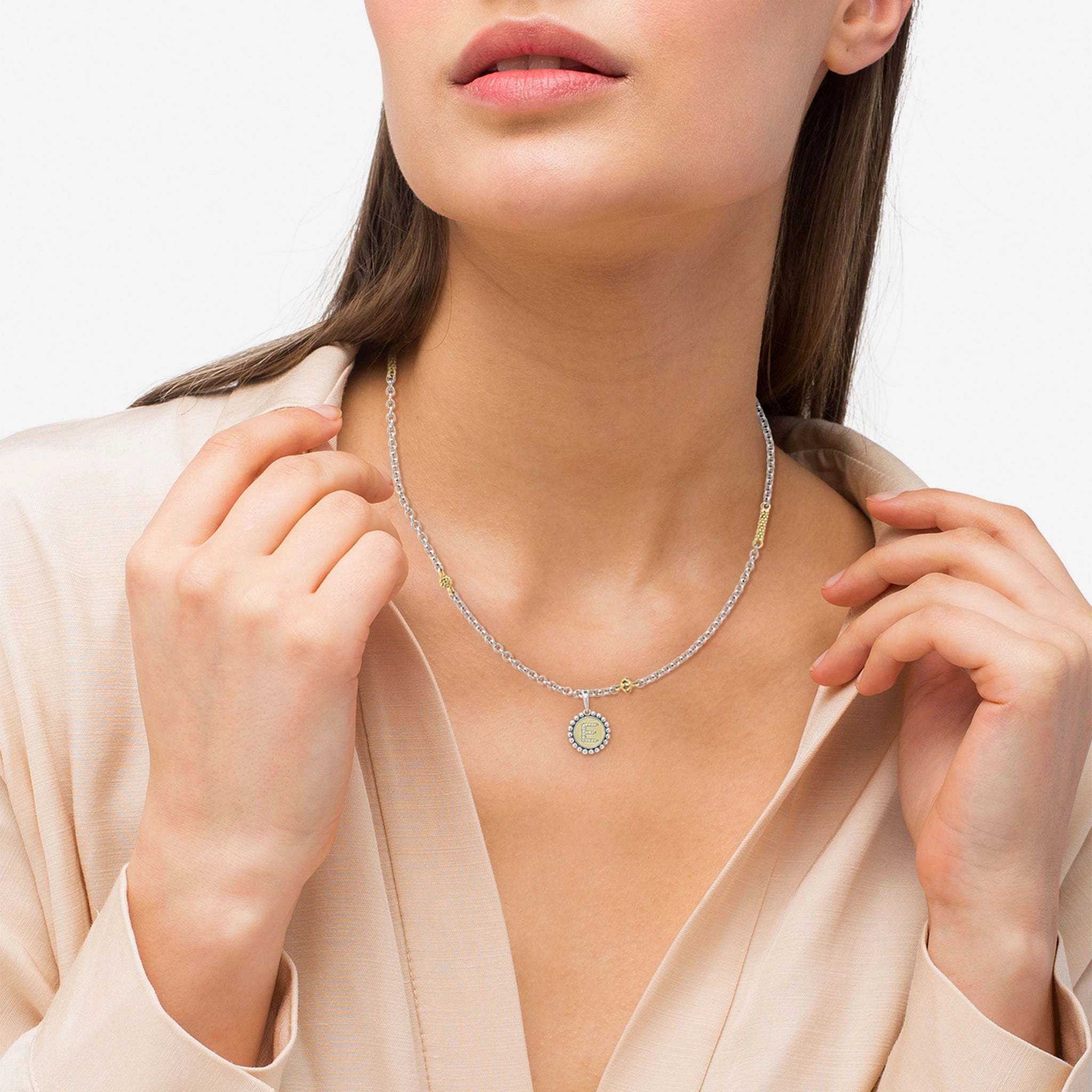 Signature Caviar Diamond Initial Charm