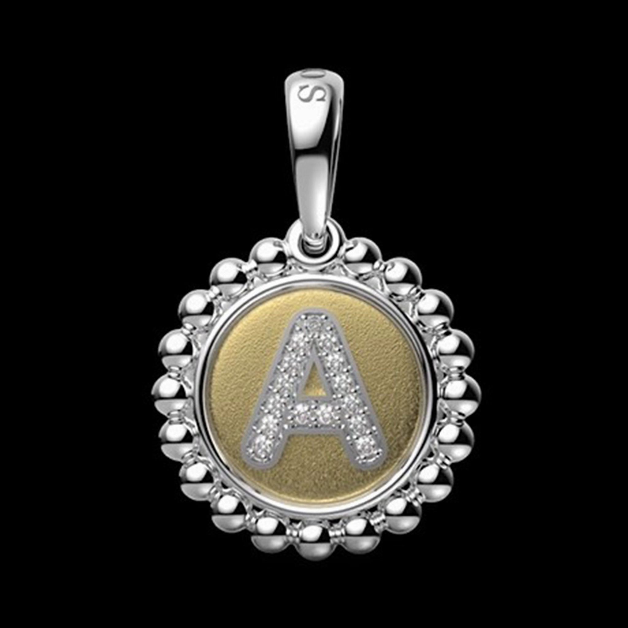 Signature Caviar Diamond Initial Charm