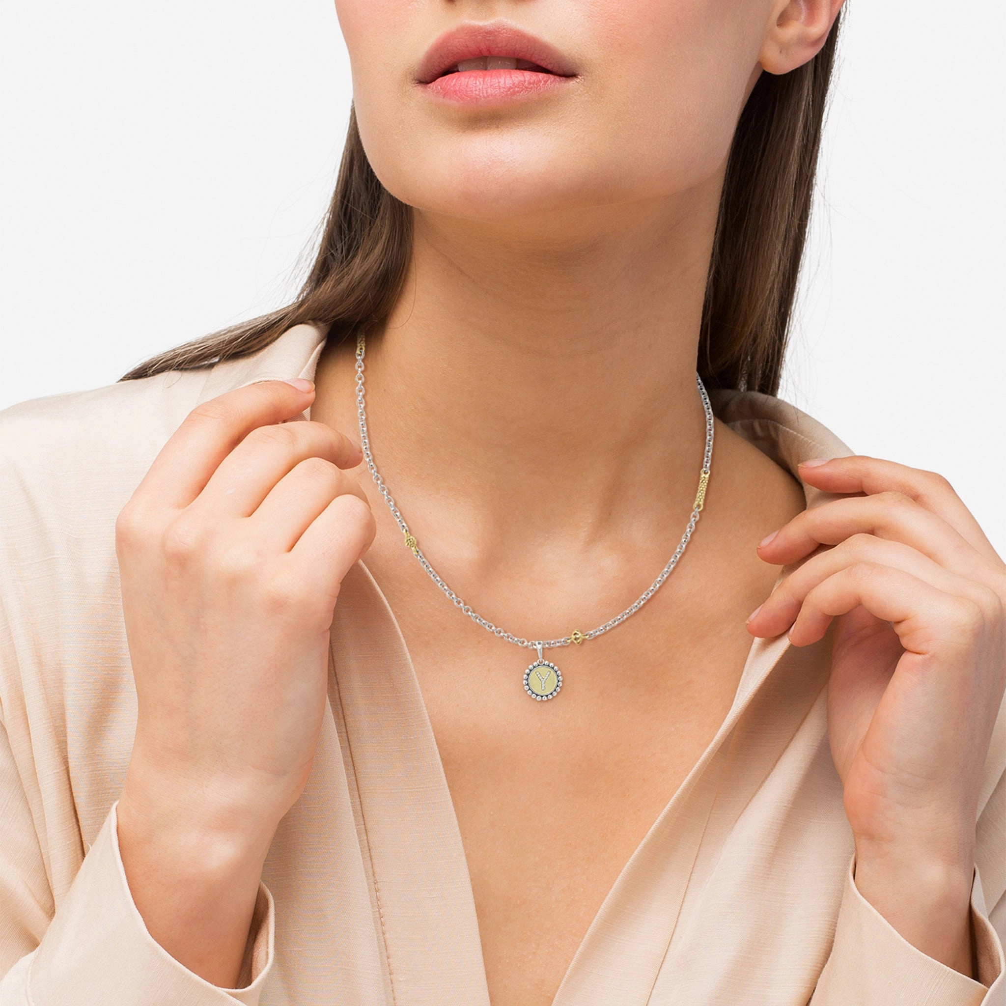 Signature Caviar Diamond Initial Charm