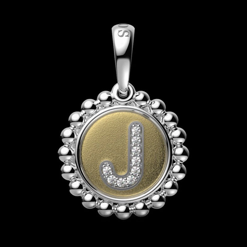 Signature Caviar Diamond J Initial Charm