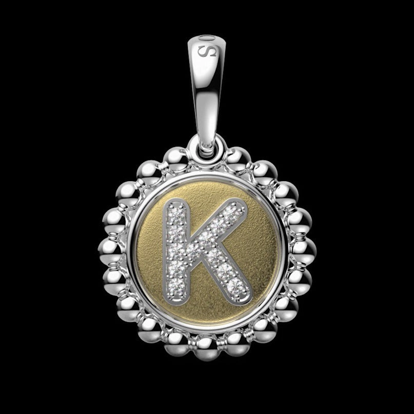 Signature Caviar Diamond K Initial Charm
