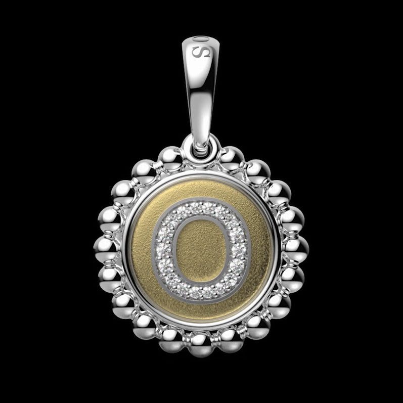 Signature Caviar Diamond O Initial Charm