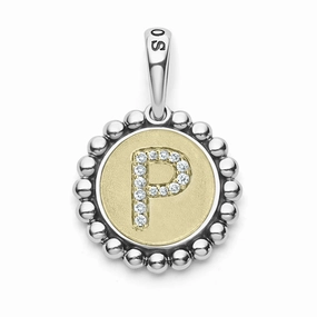 Signature Caviar Diamond P Initial Charm