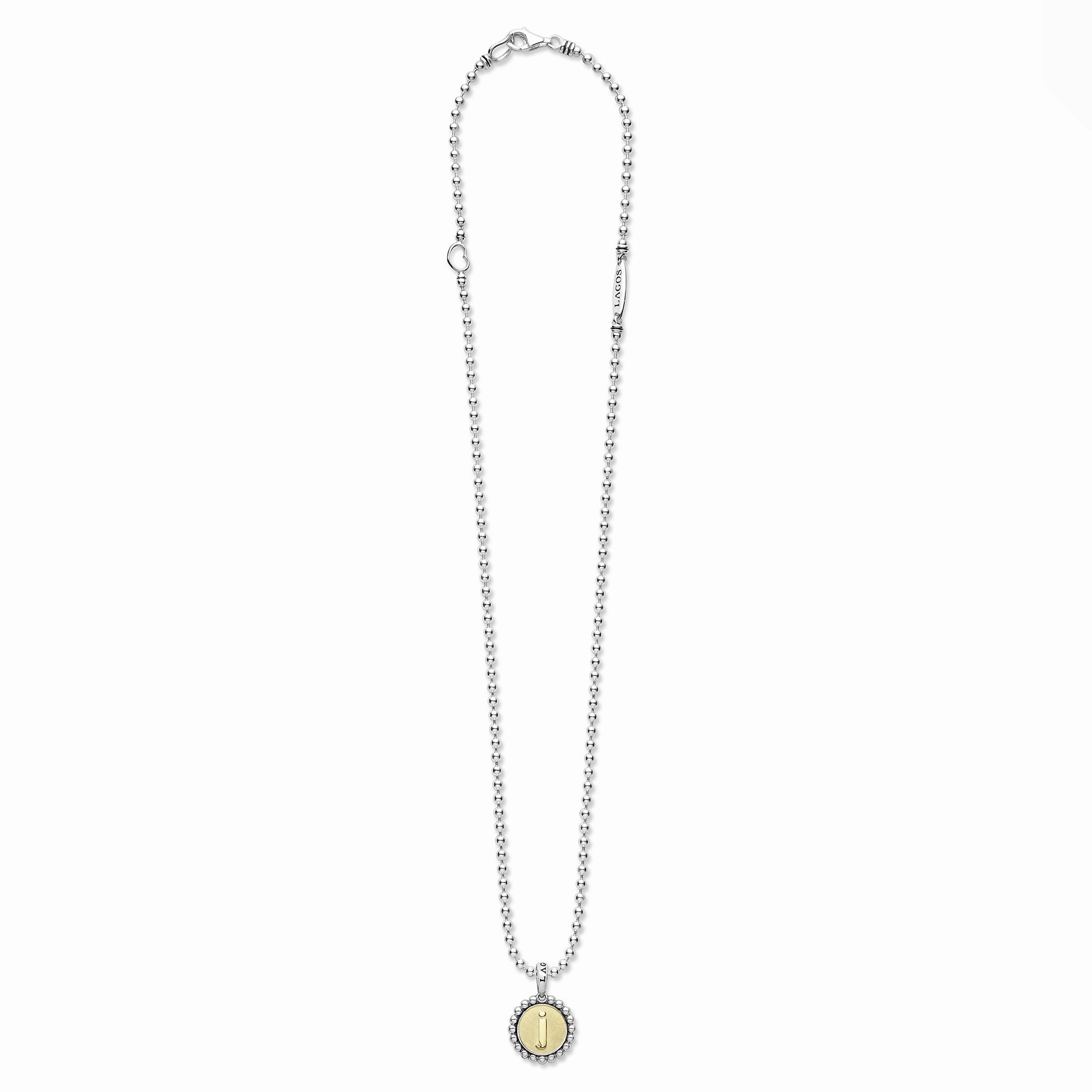 Signature Caviar J Initial Charm Necklace