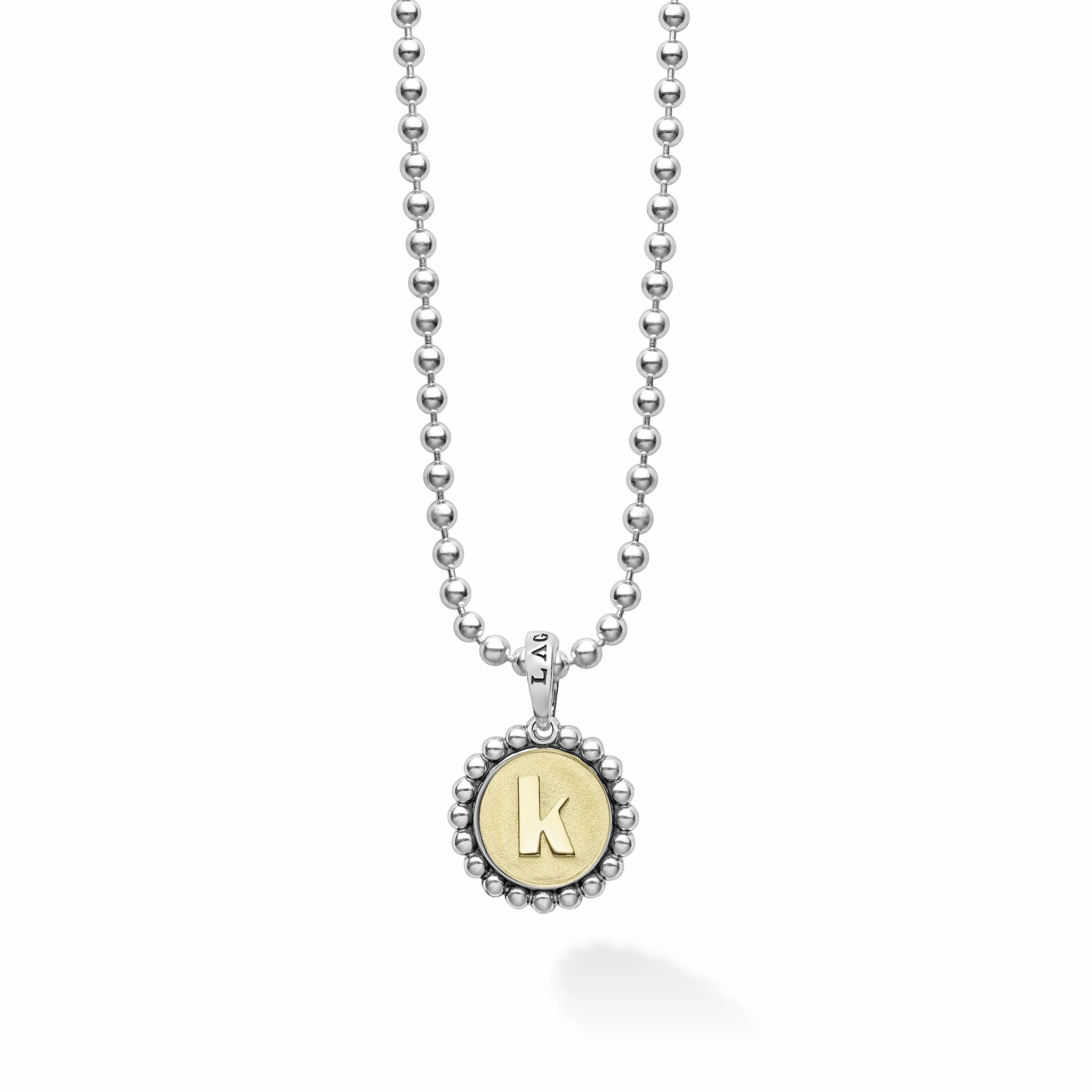 Signature Caviar K Initial Charm Necklace