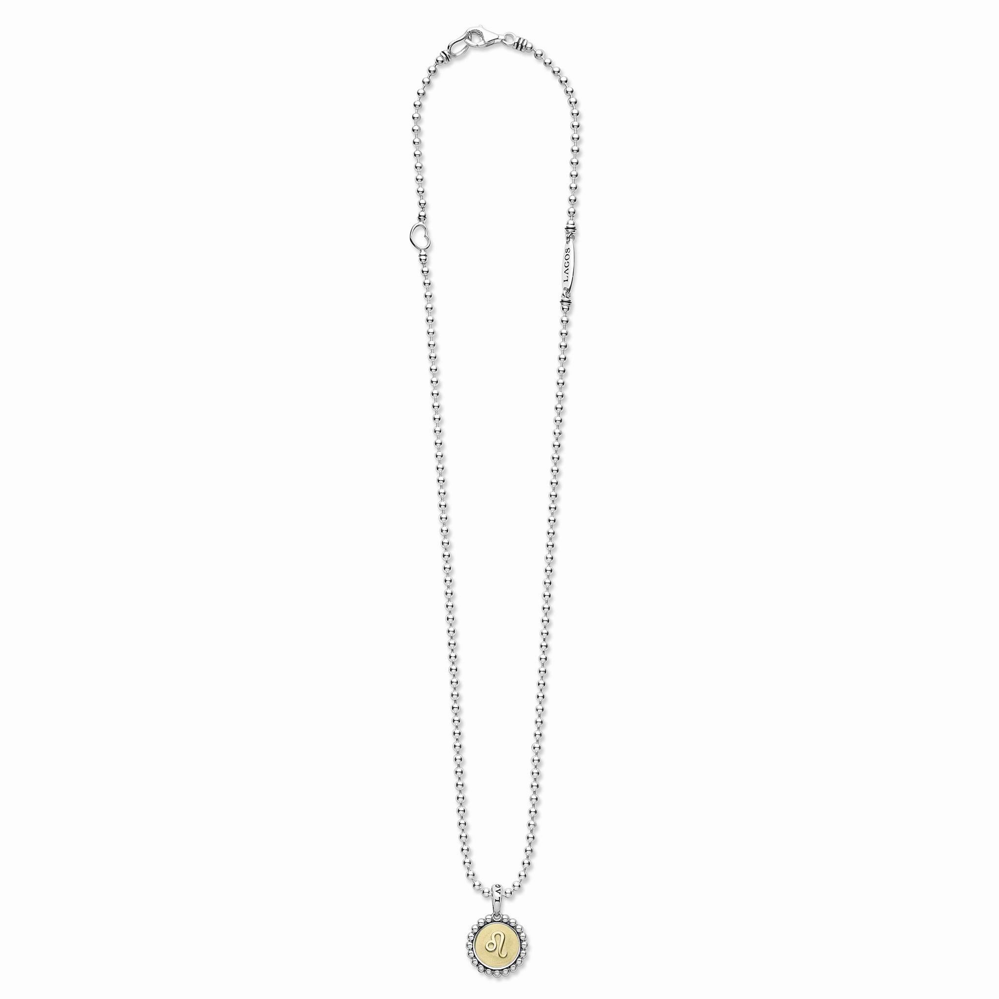 Signature Caviar Leo Zodiac Charm Necklace
