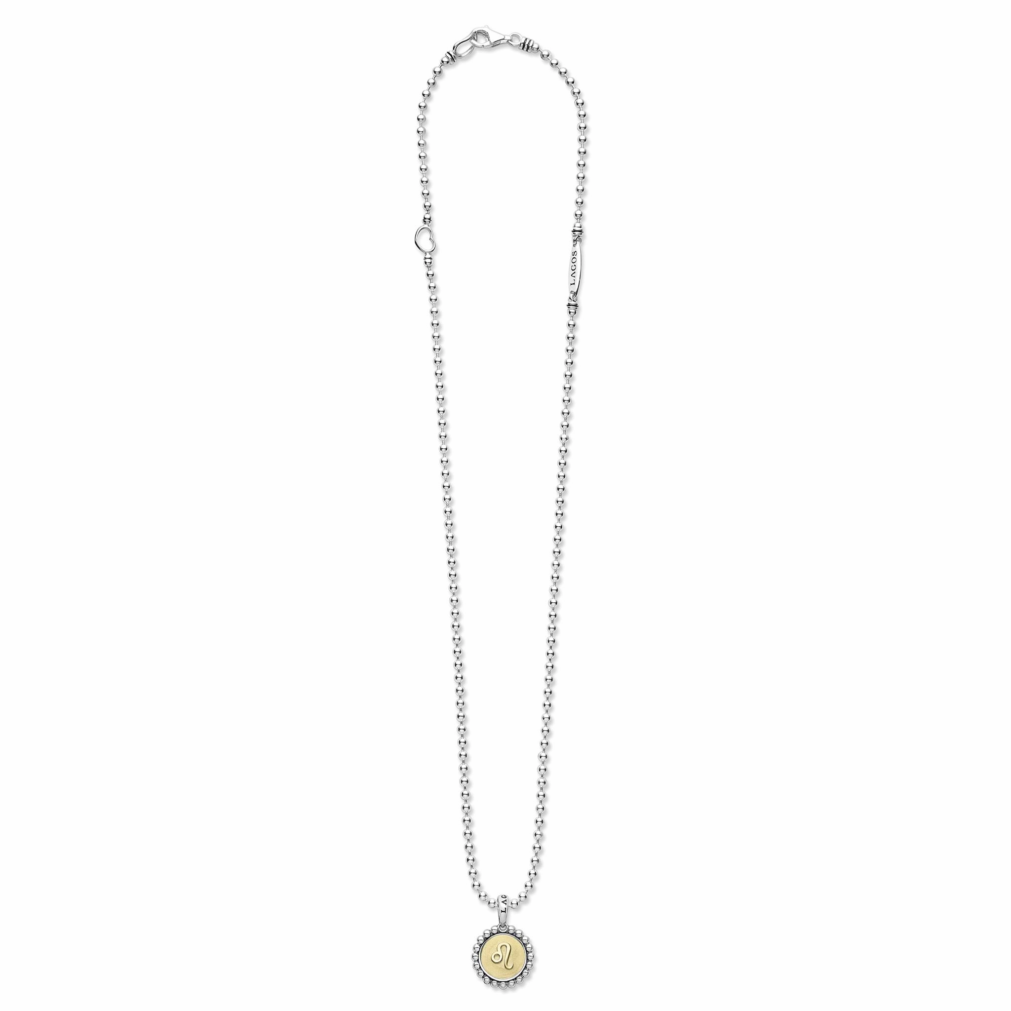 Signature Caviar Leo Zodiac Charm Necklace