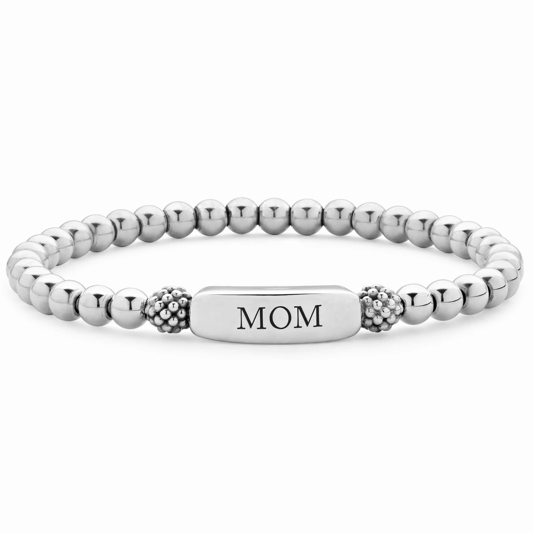 Signature Caviar Mom Stretch Bead Bracelet