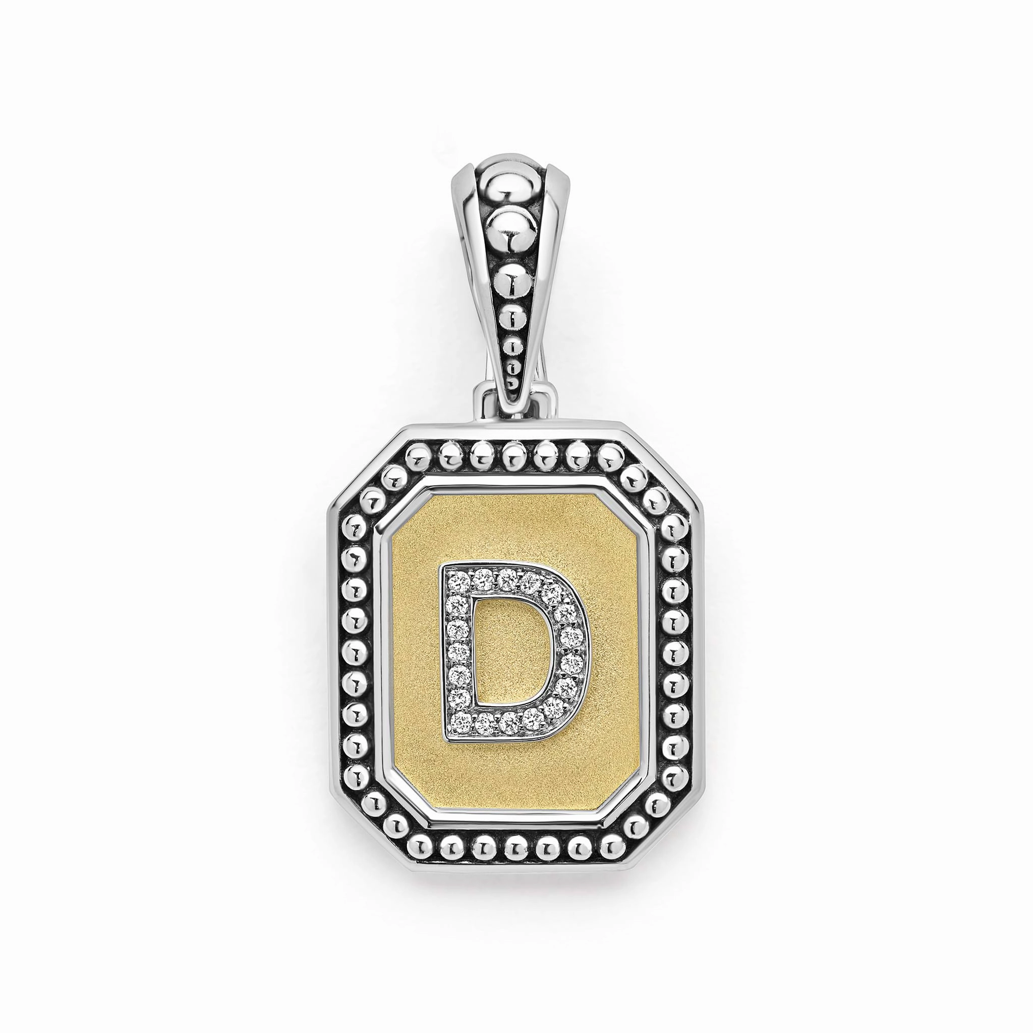 Signature Caviar Octagon Diamond D Initial Charm
