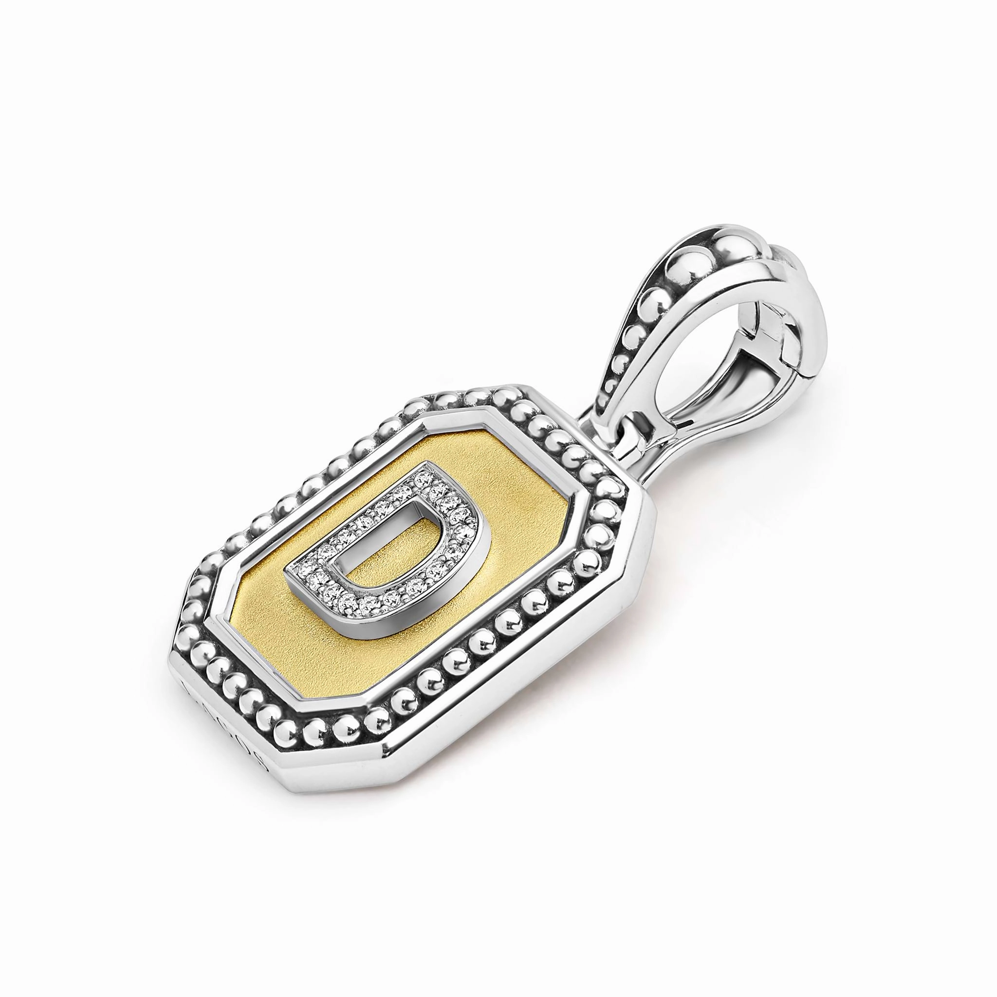 Signature Caviar Octagon Diamond D Initial Charm