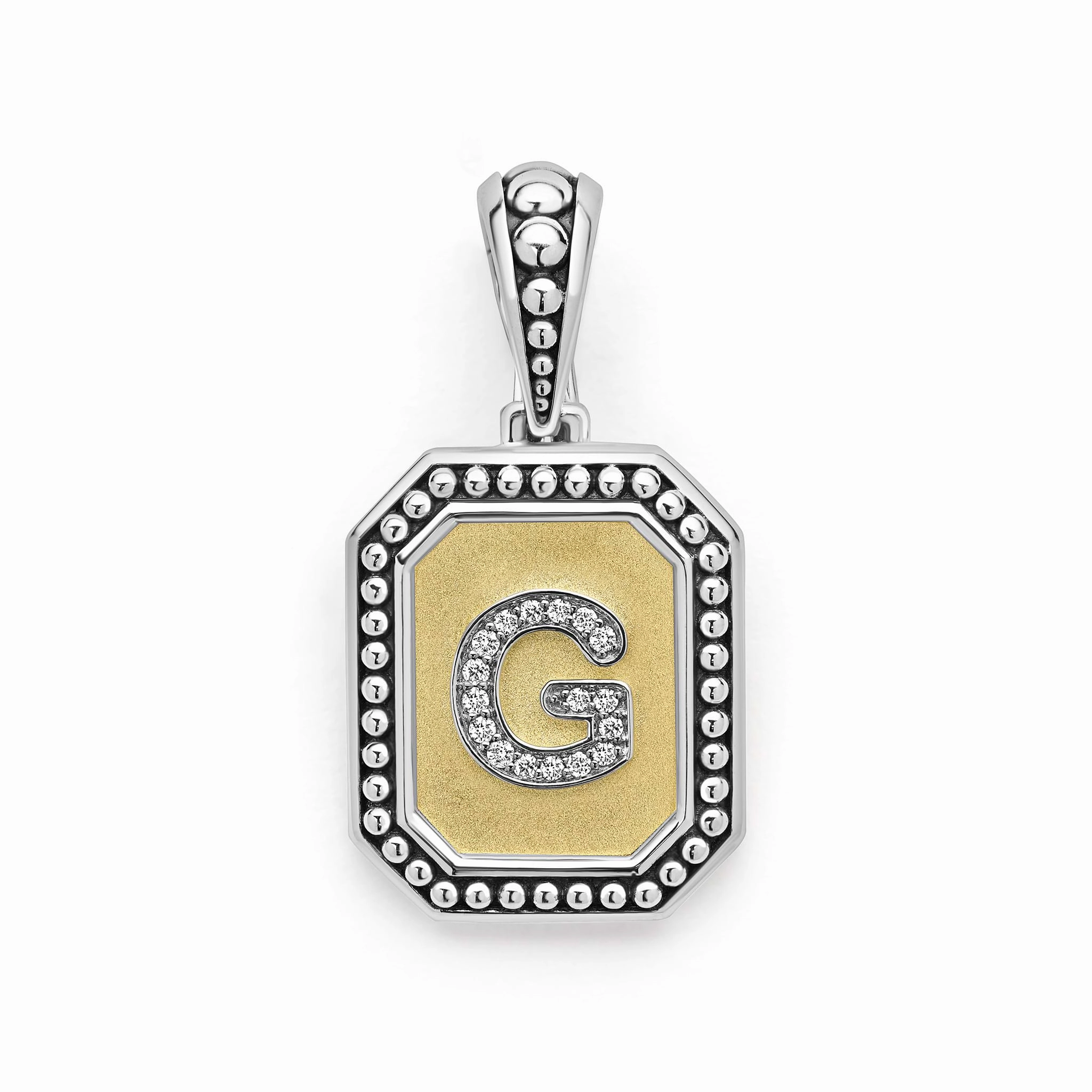 Signature Caviar Octagon Diamond G Initial Charm