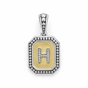 Signature Caviar Octagon Diamond H Initial Charm