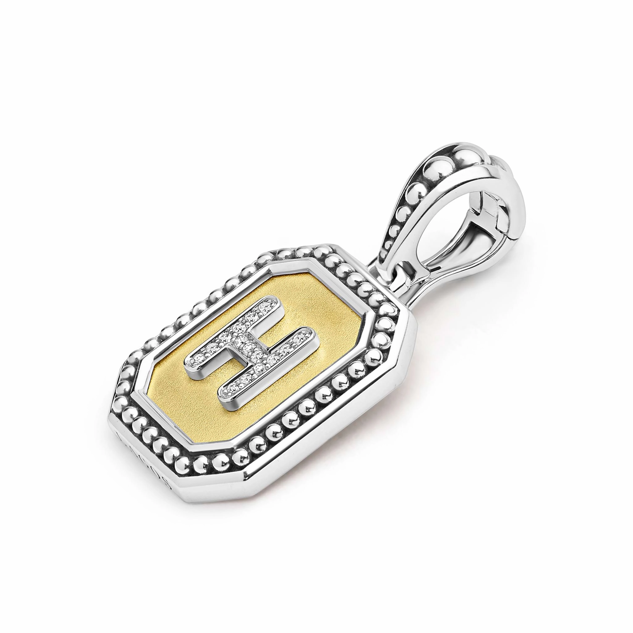 Signature Caviar Octagon Diamond H Initial Charm