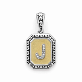 Signature Caviar Octagon Diamond J Initial Charm