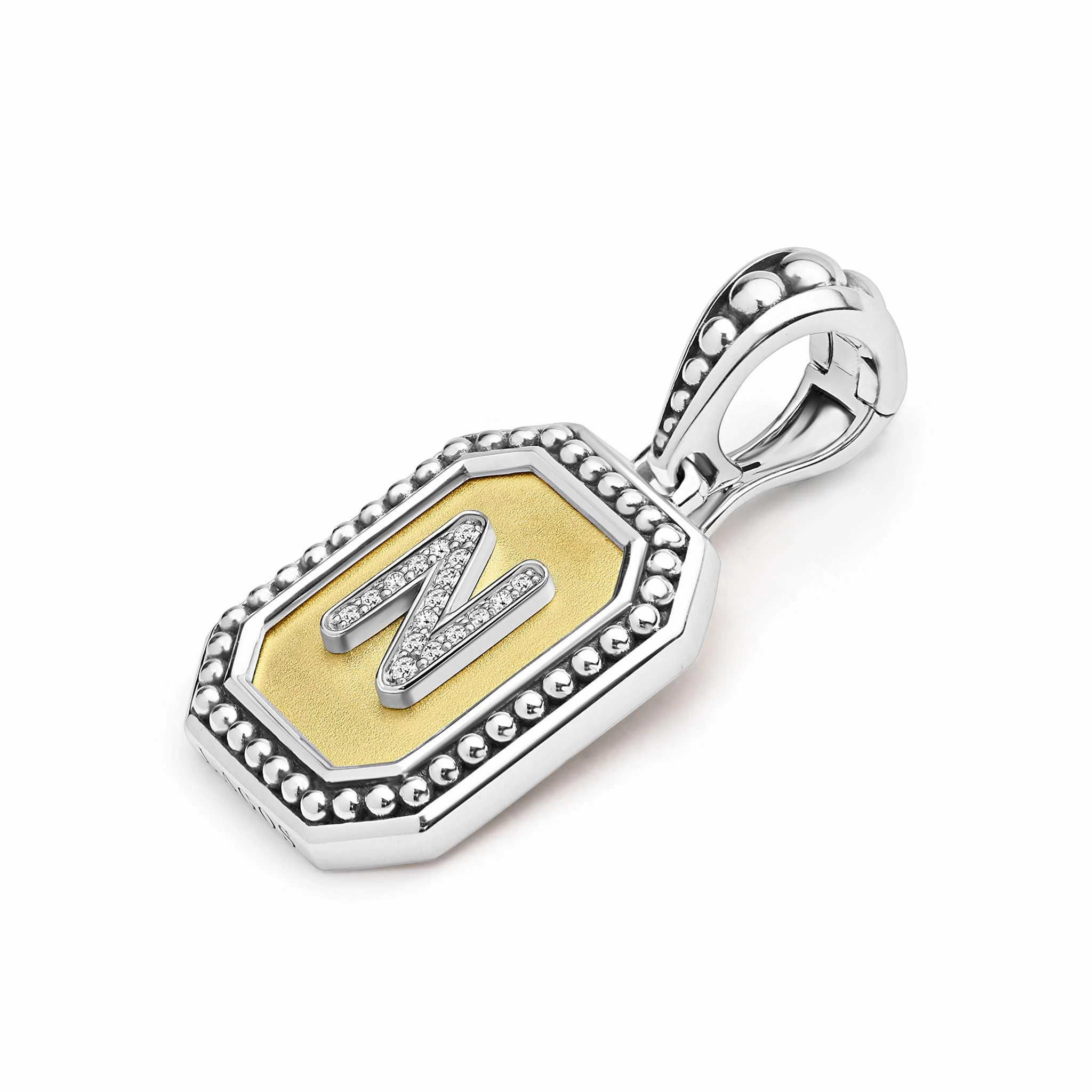 Signature Caviar Octagon Diamond N Initial Charm