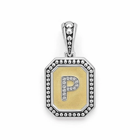 Signature Caviar Octagon Diamond P Initial Charm