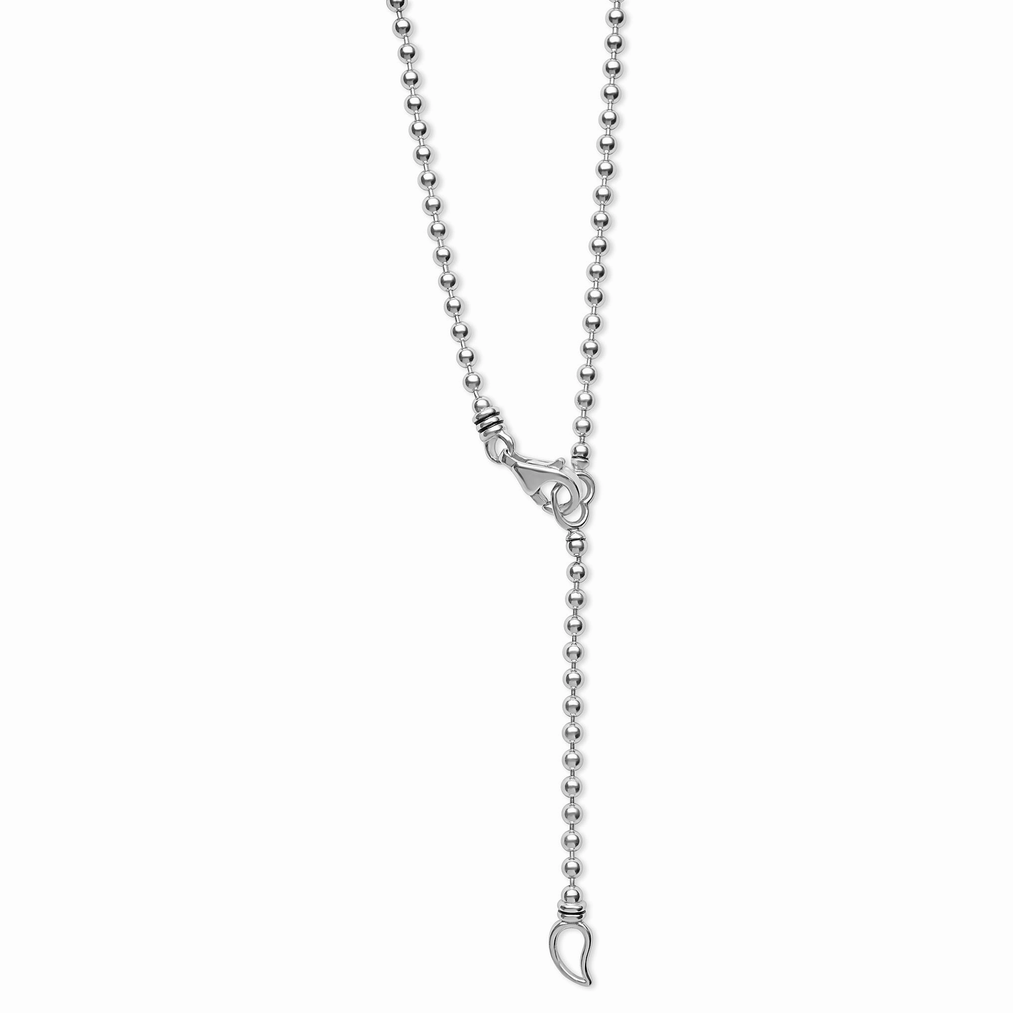 Signature Caviar Octagon Diamond R Initial Charm Necklace