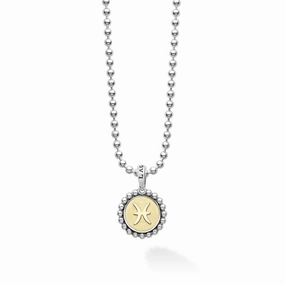 Signature Caviar Pisces Zodiac Charm Necklace