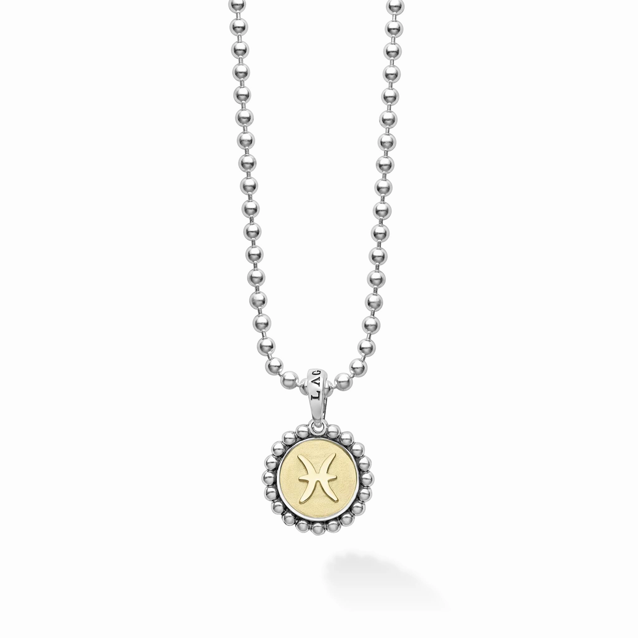 Signature Caviar Pisces Zodiac Charm Necklace