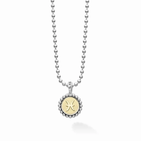 Signature Caviar Pisces Zodiac Charm Necklace