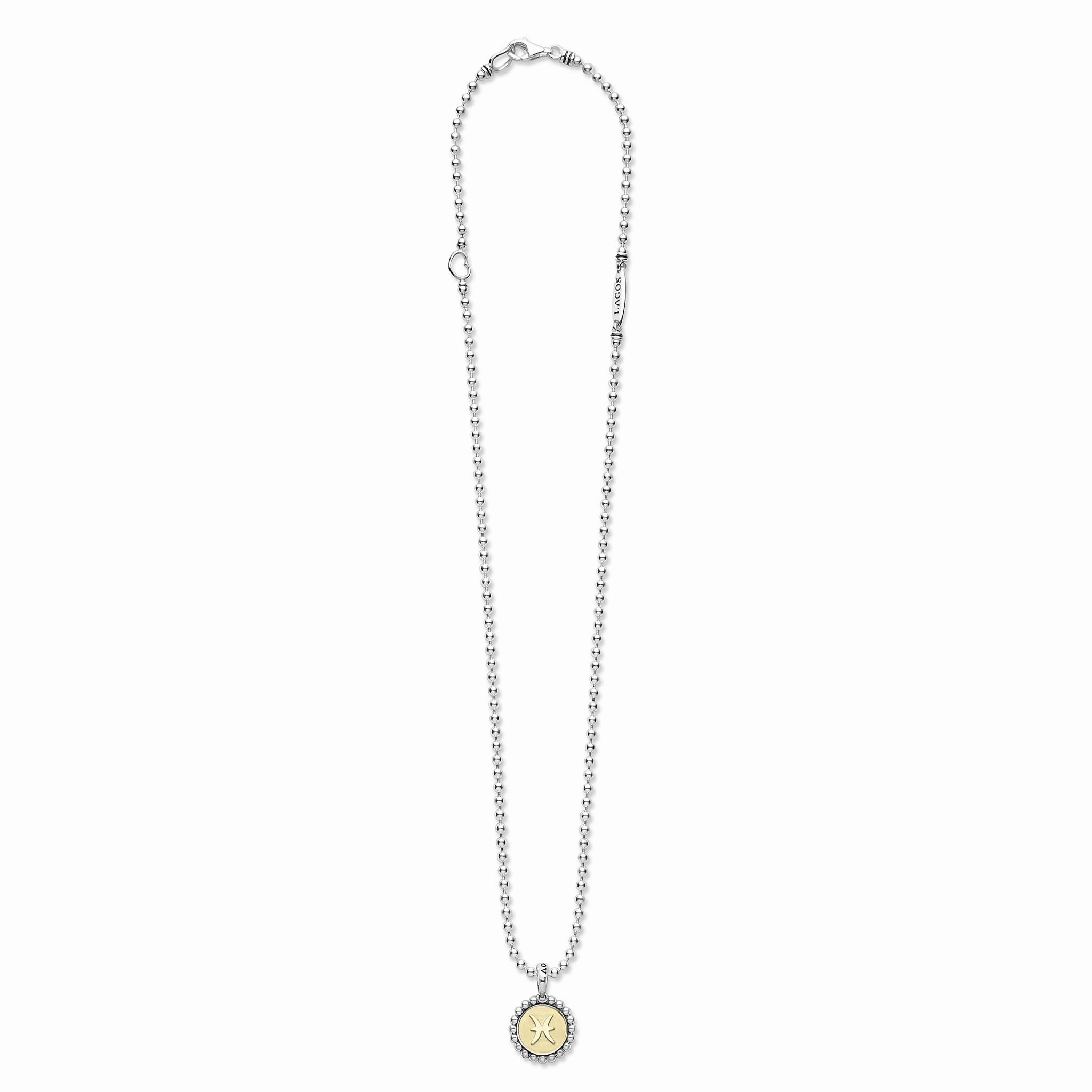 Signature Caviar Pisces Zodiac Charm Necklace