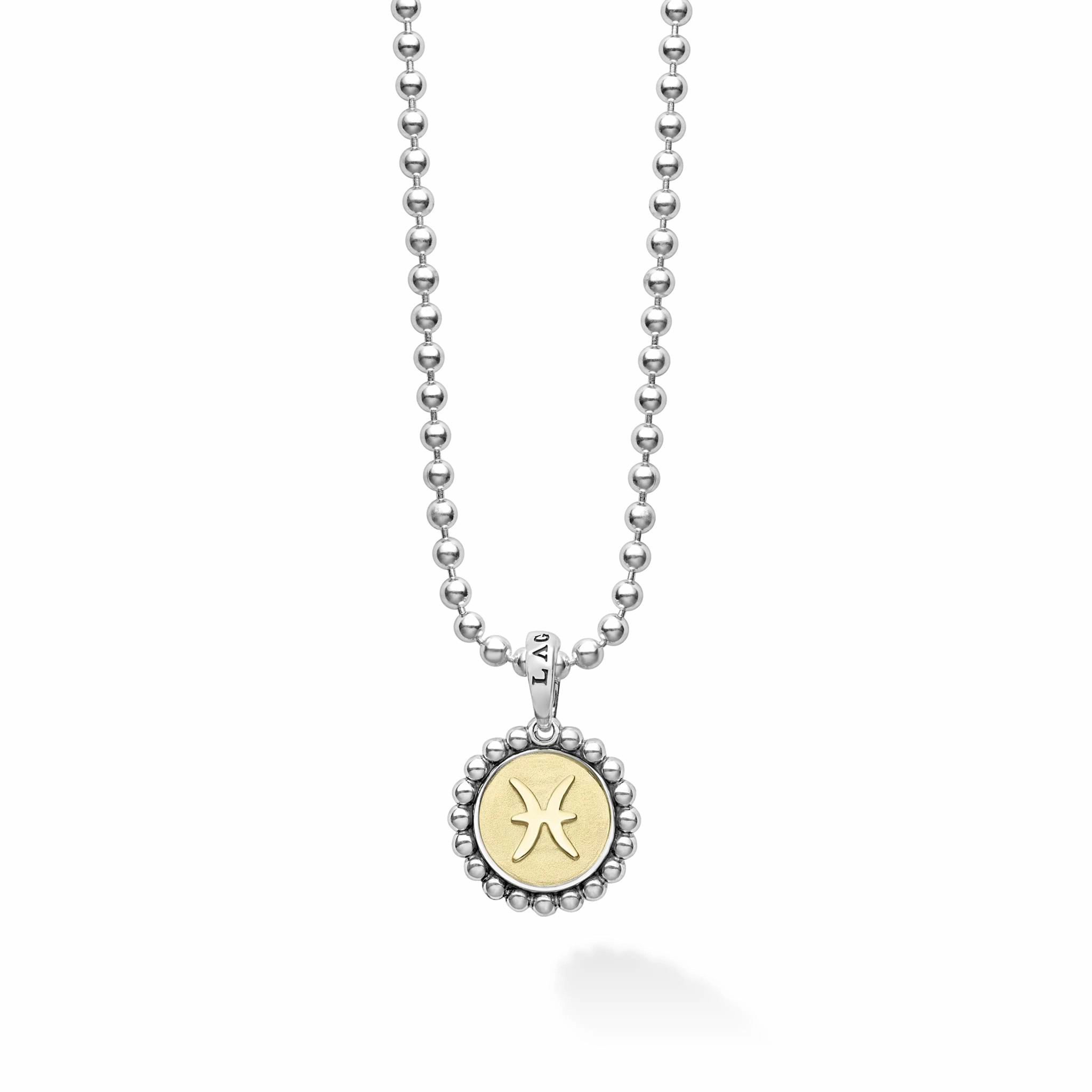 Signature Caviar Pisces Zodiac Charm Necklace
