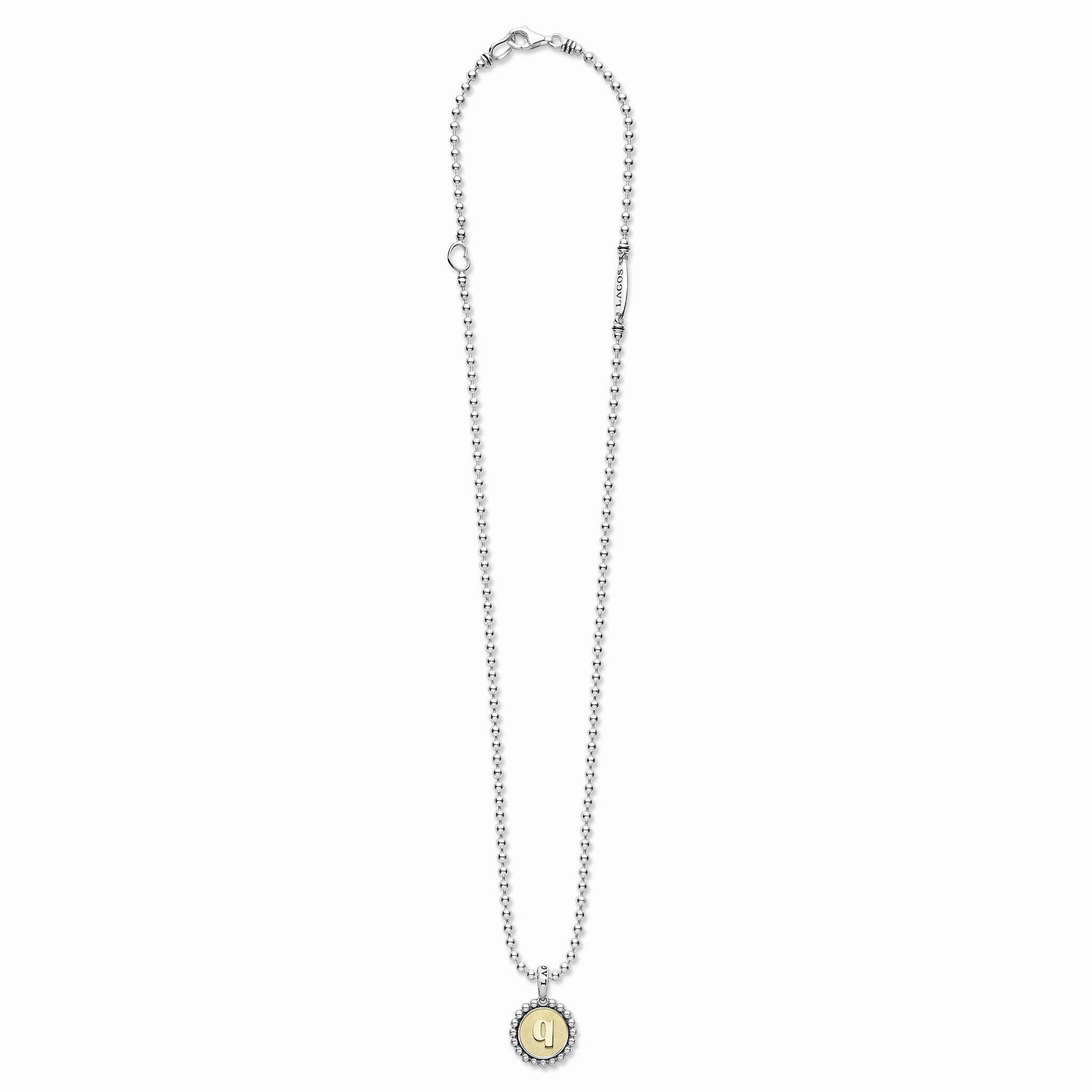 Signature Caviar Q Initial Charm Necklace