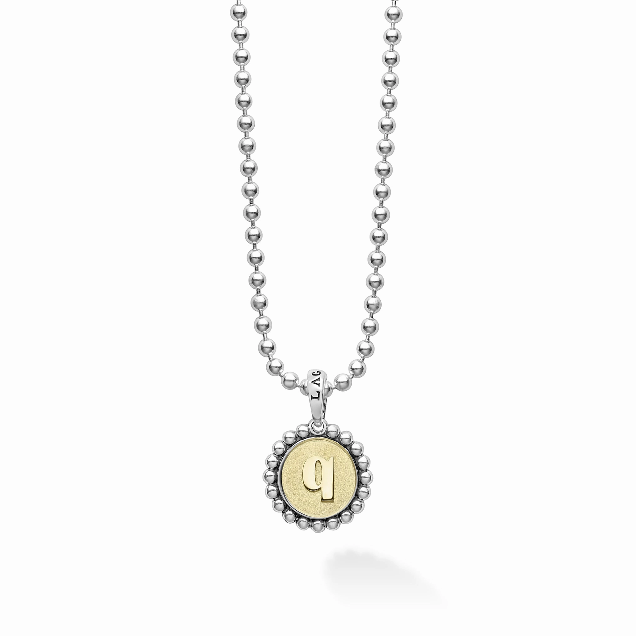 Signature Caviar Q Initial Charm Necklace