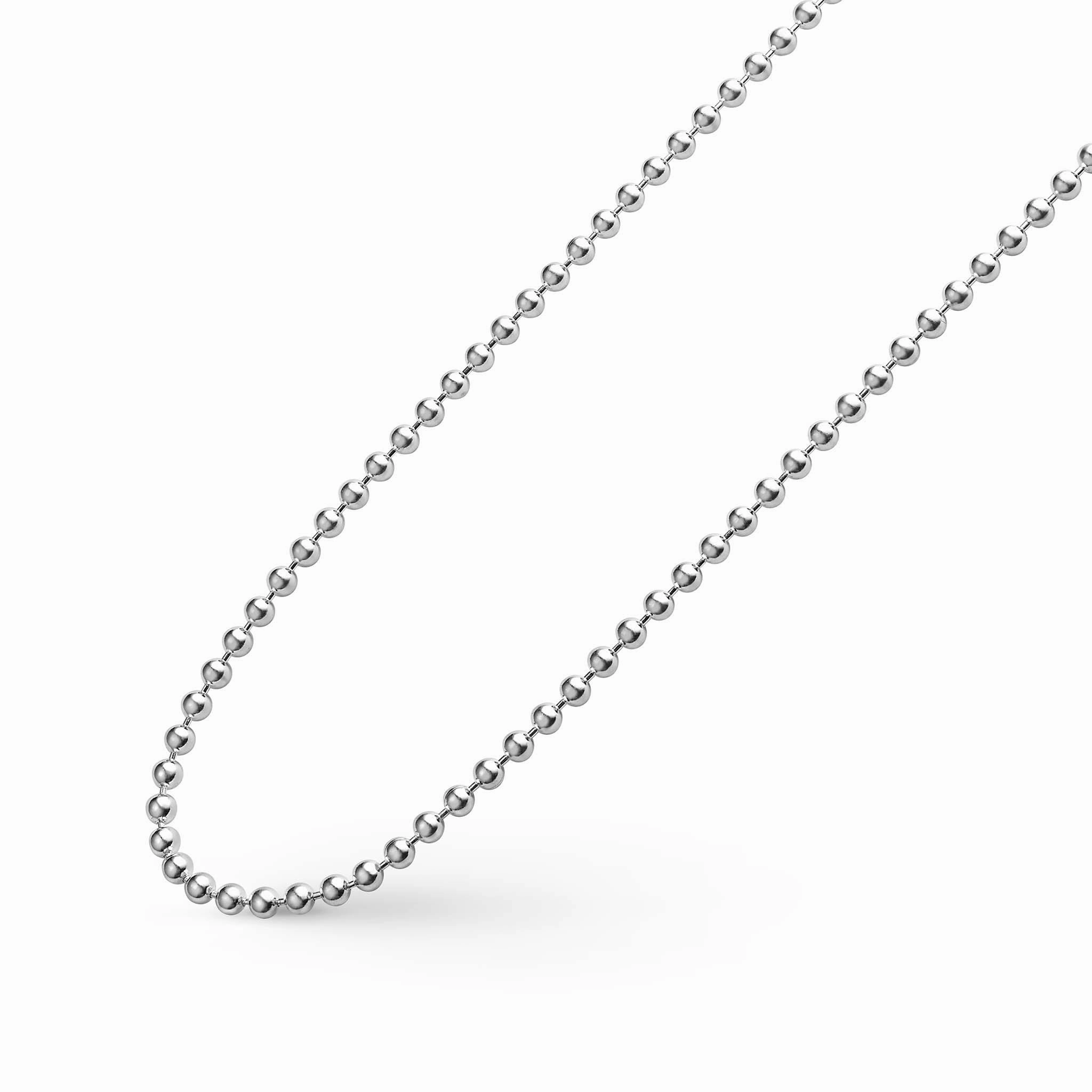 Signature Caviar Silver Beaded Necklace