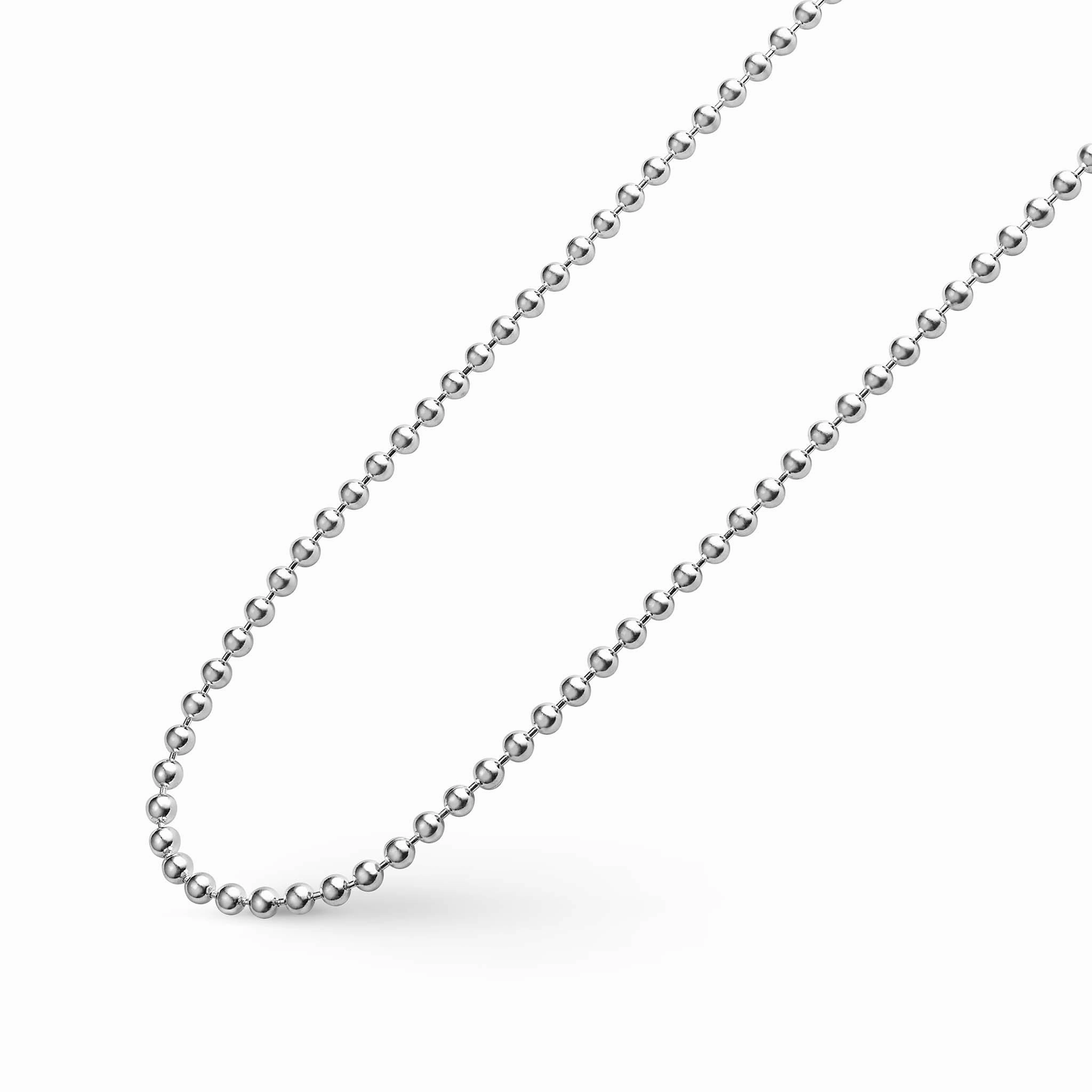 Signature Caviar Silver Beaded Necklace