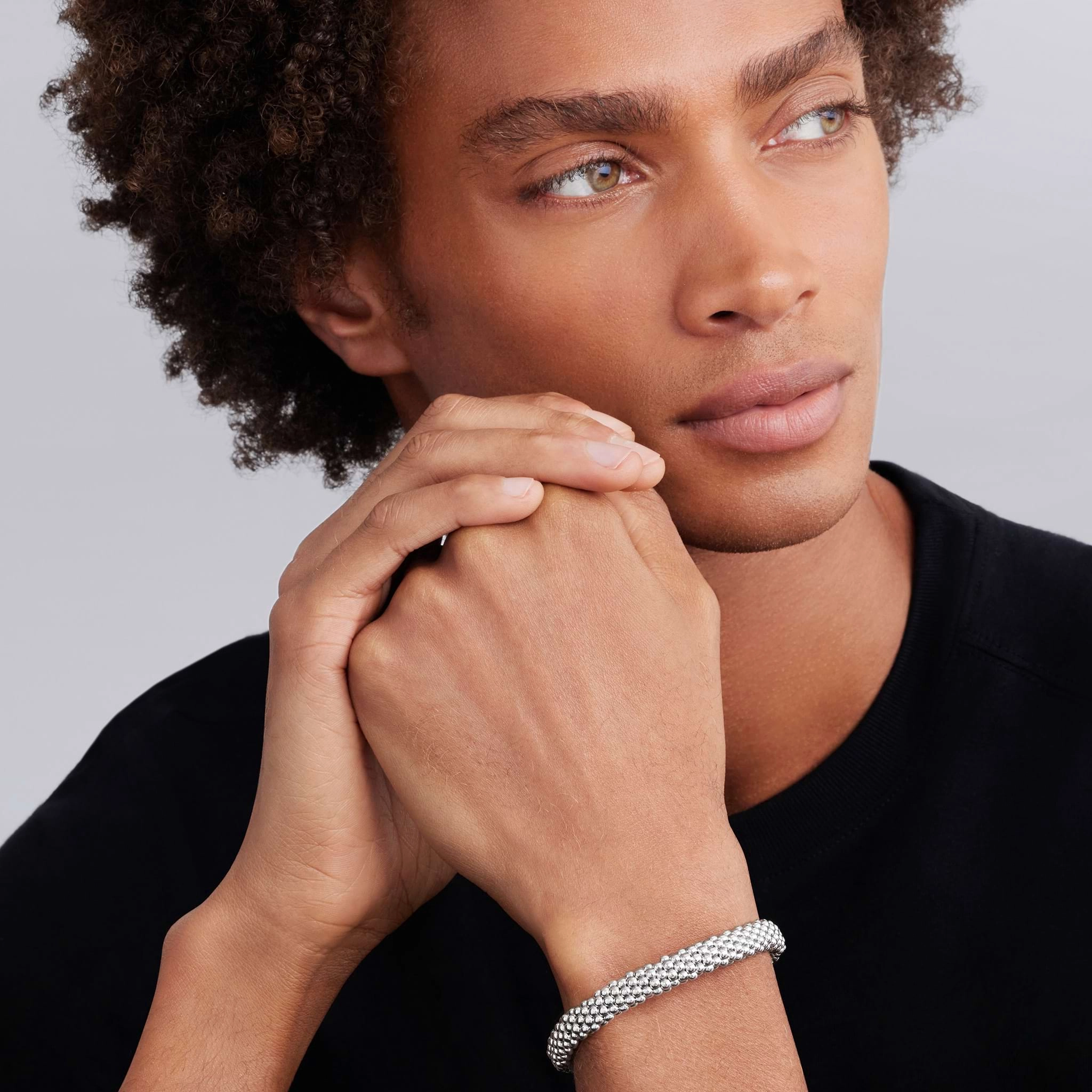Signature Caviar Silver Caviar Bracelet | 9mm