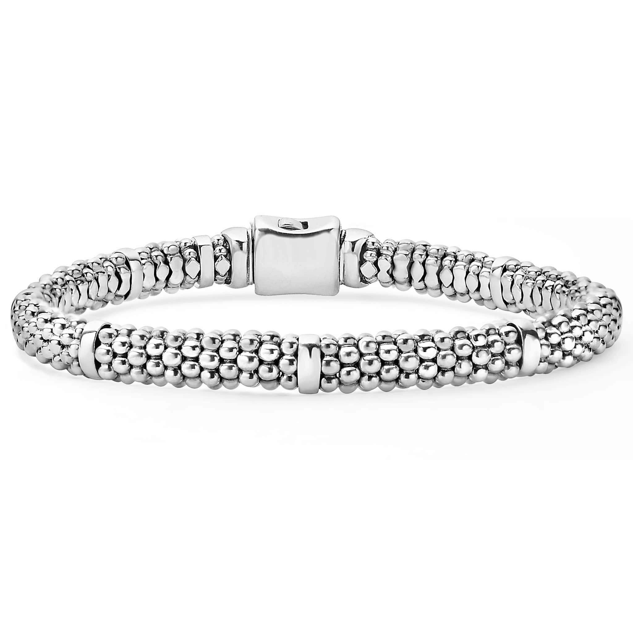 Signature Caviar Sterling Silver Caviar Bracelet | 6mm