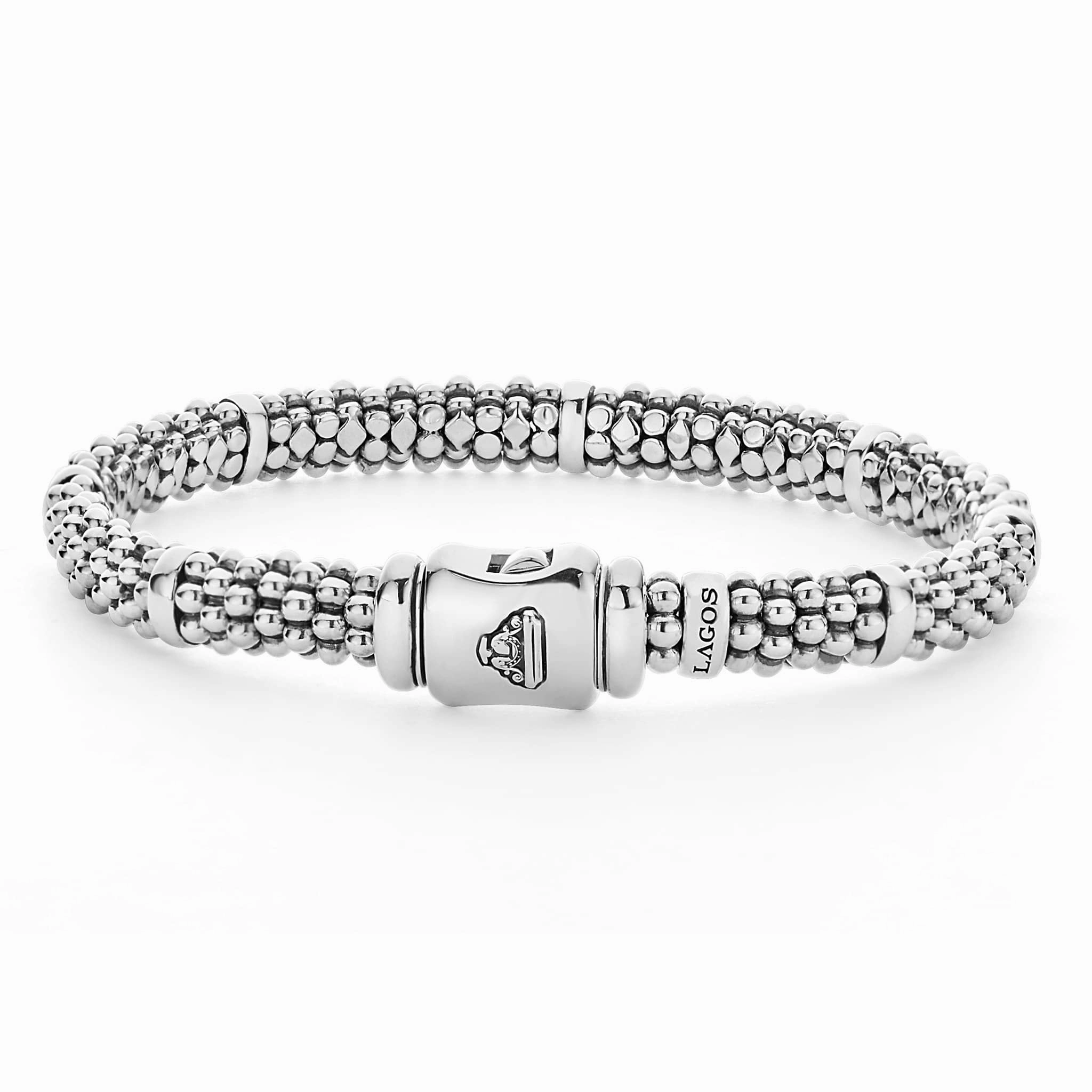 Signature Caviar Sterling Silver Caviar Bracelet | 6mm