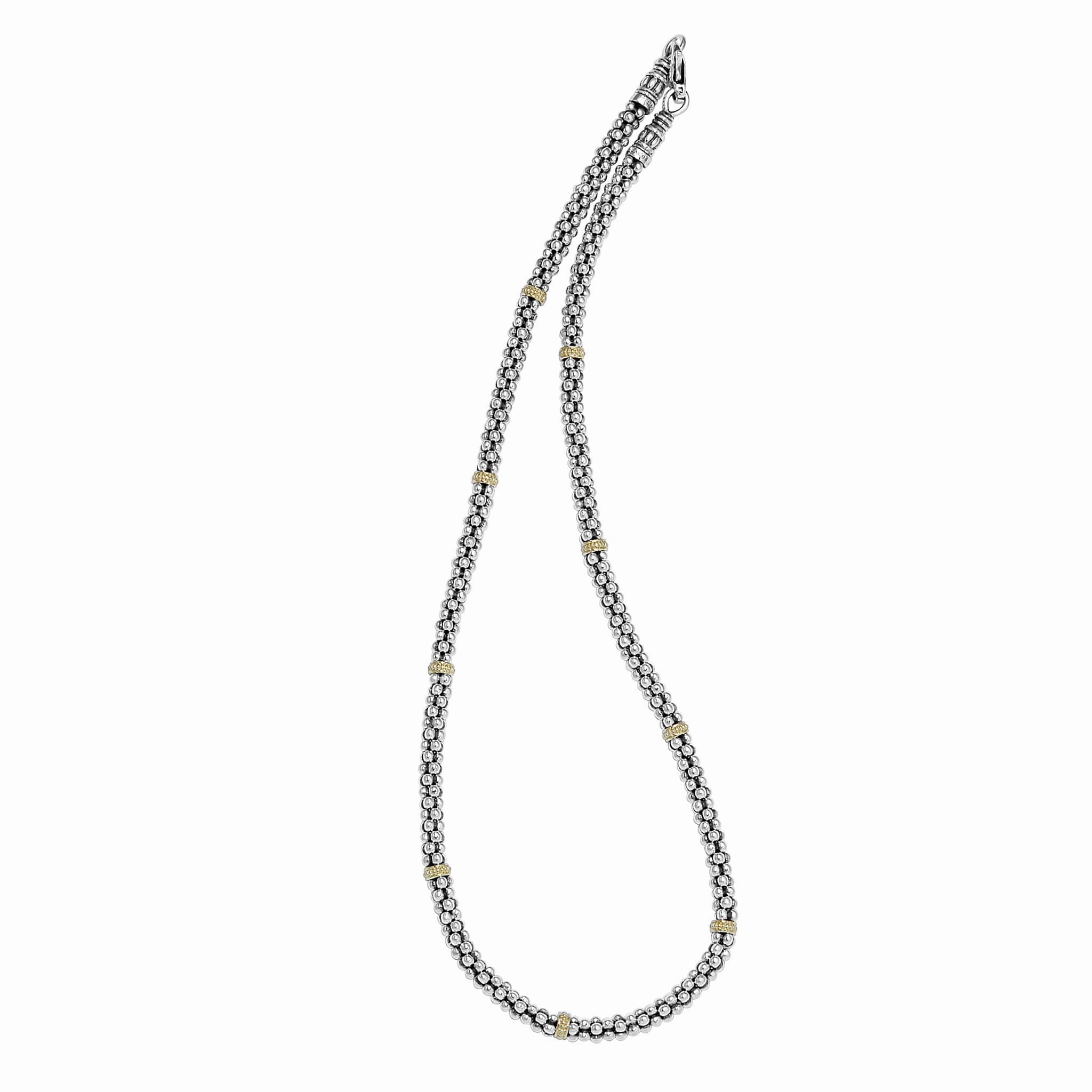 Signature Caviar Two-Tone Caviar Beaded Necklace | 5mm