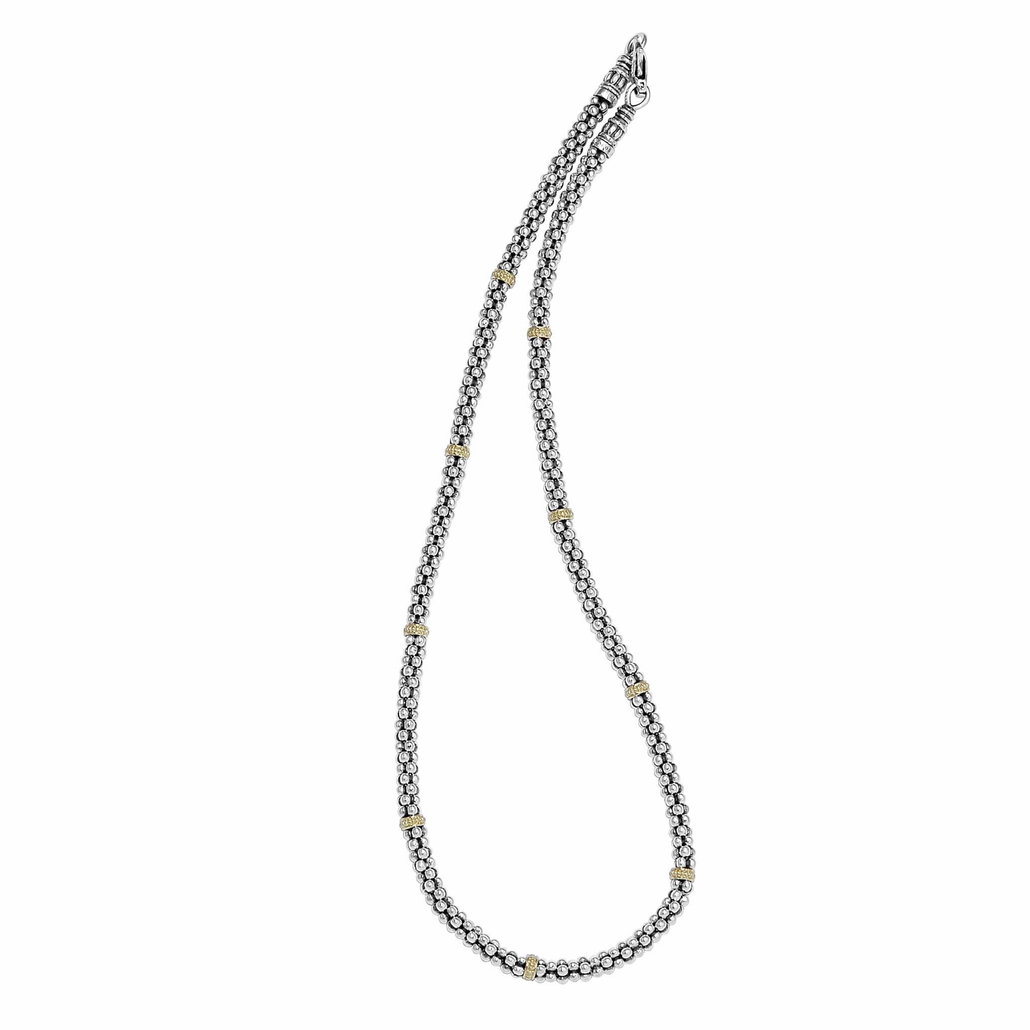 Signature Caviar Two-Tone Caviar Beaded Necklace | 5mm