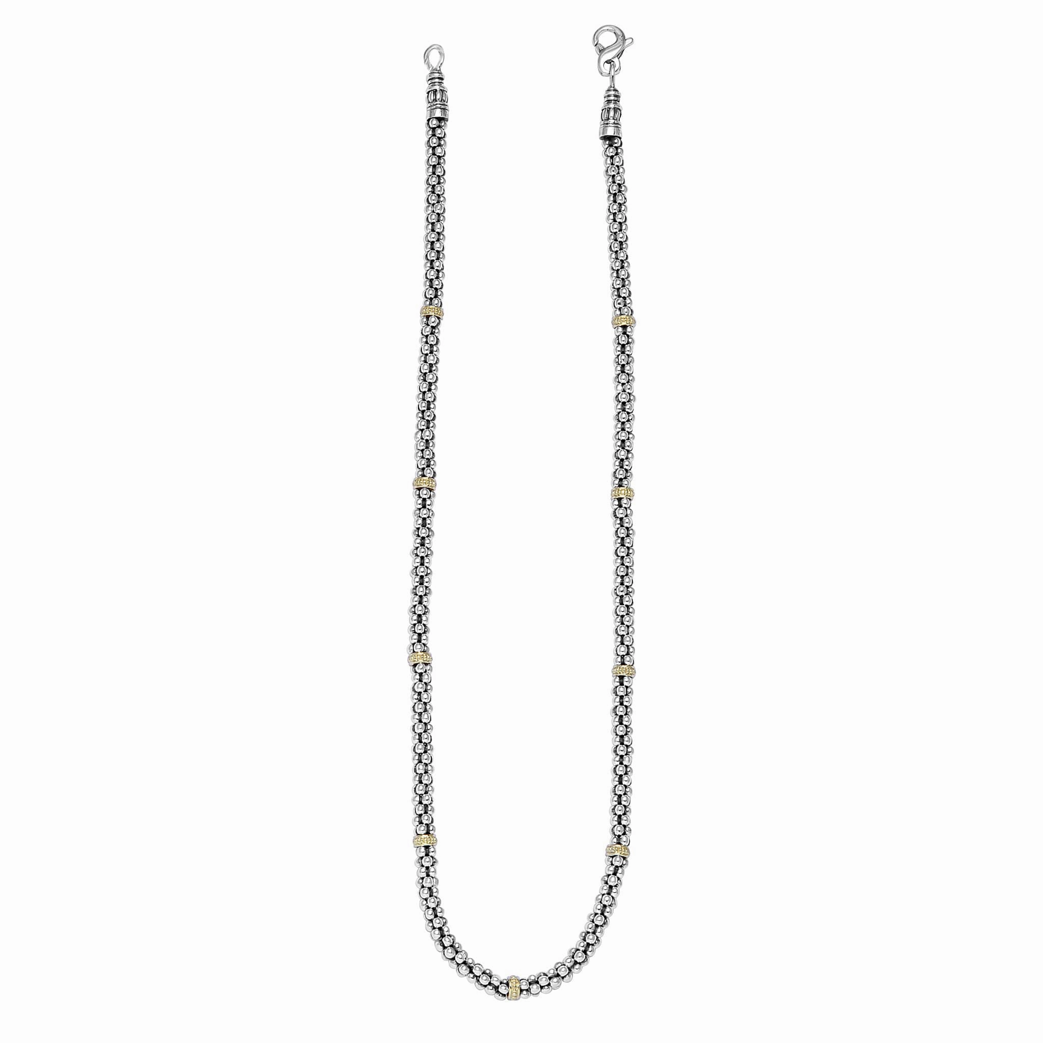 Signature Caviar Two-Tone Caviar Beaded Necklace | 5mm