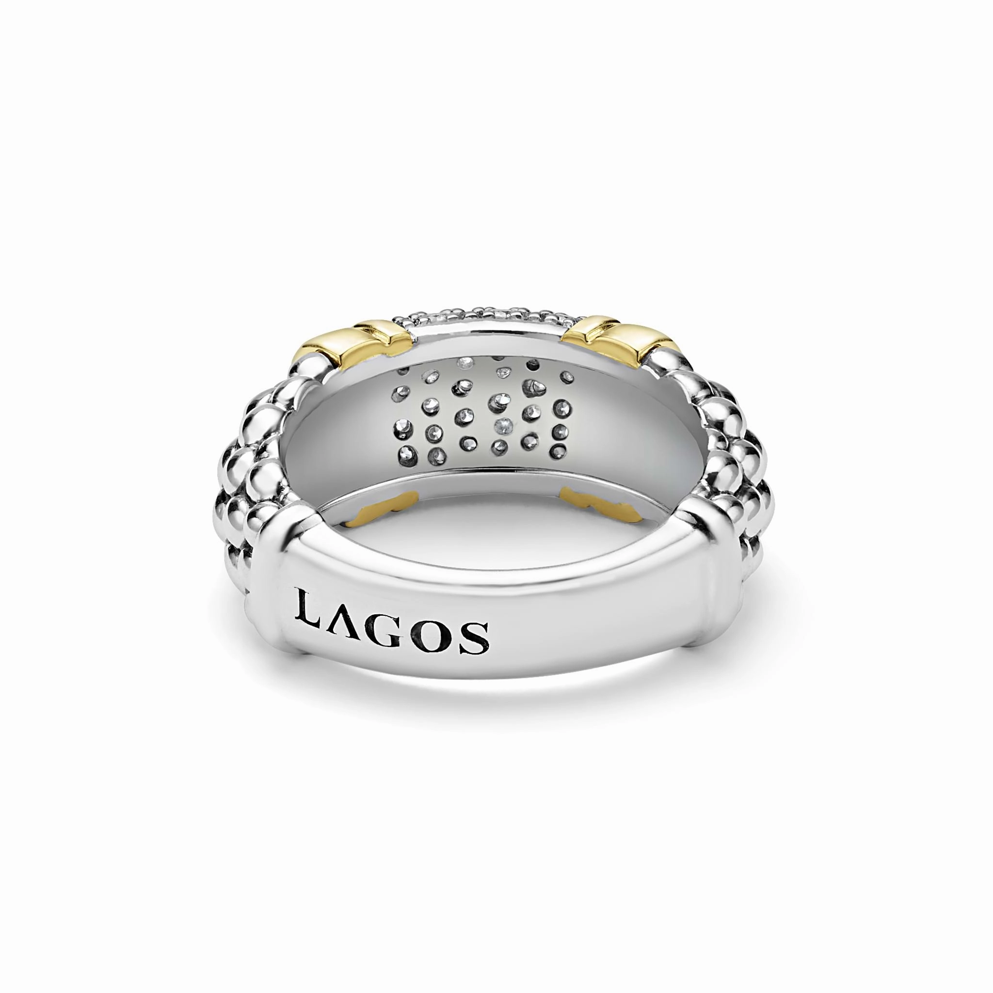 Signature Caviar Two-Tone Caviar Diamond Ring | 9mm