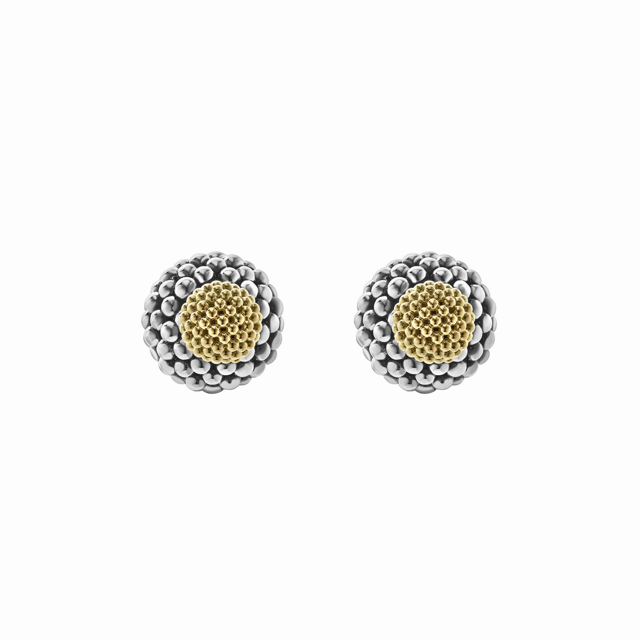 Signature Caviar Two-Tone Caviar Front-Back Earrings