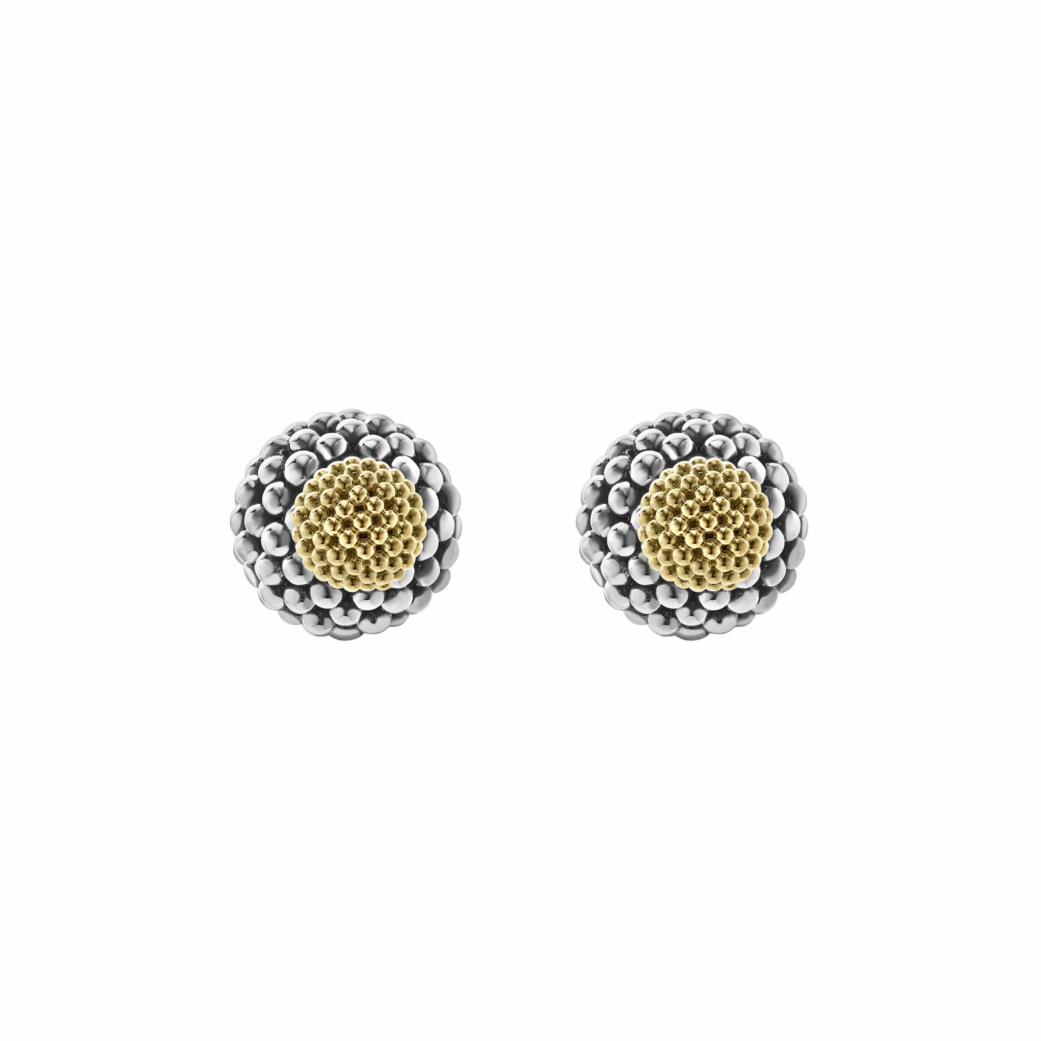 Signature Caviar Two-Tone Caviar Front-Back Earrings