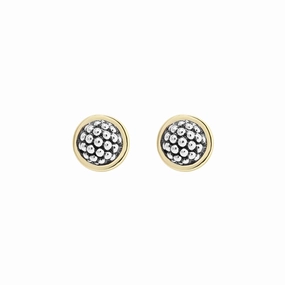 Signature Caviar Two-Tone Caviar Stud Earrings