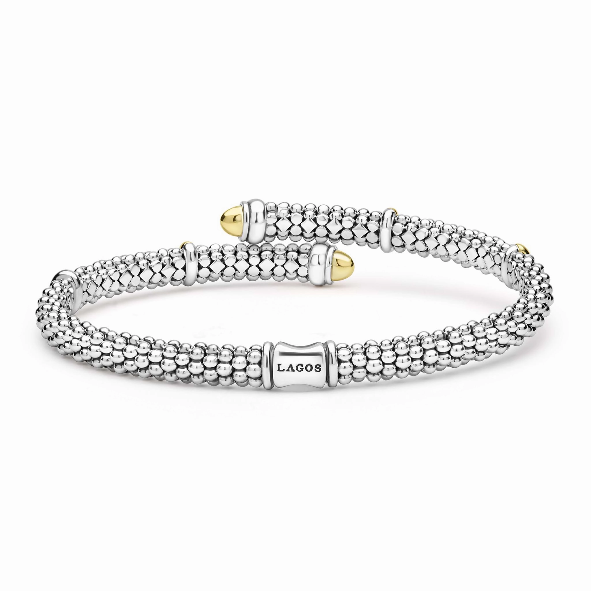 Signature Caviar Two-Tone Caviar Versa Bypass Bracelet