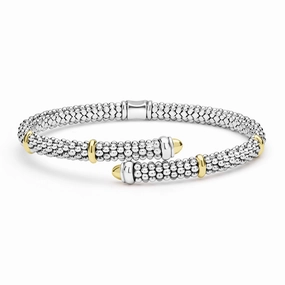 Signature Caviar Two-Tone Caviar Versa Bypass Bracelet